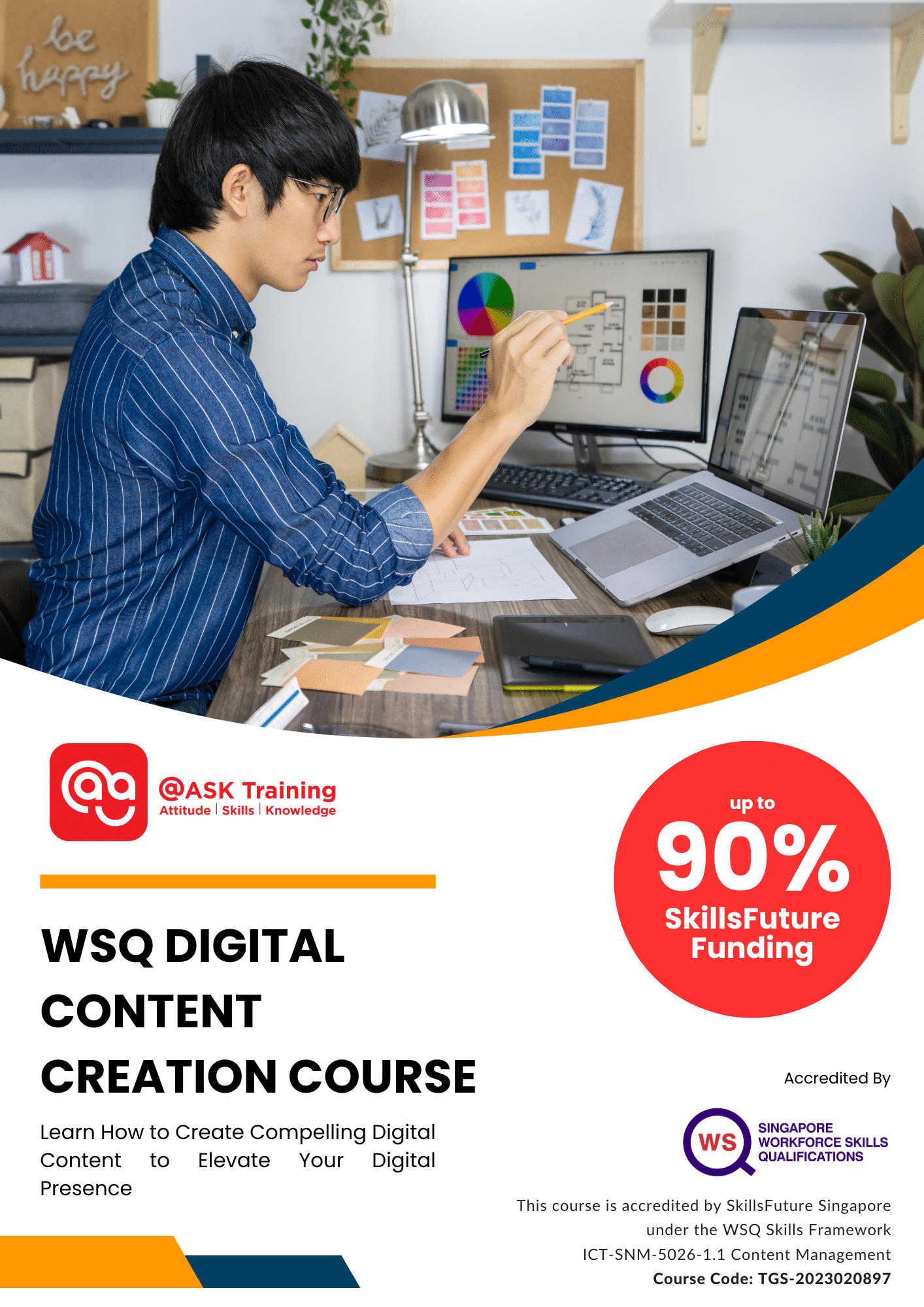 Digital Content Creation Course Brochure Cover