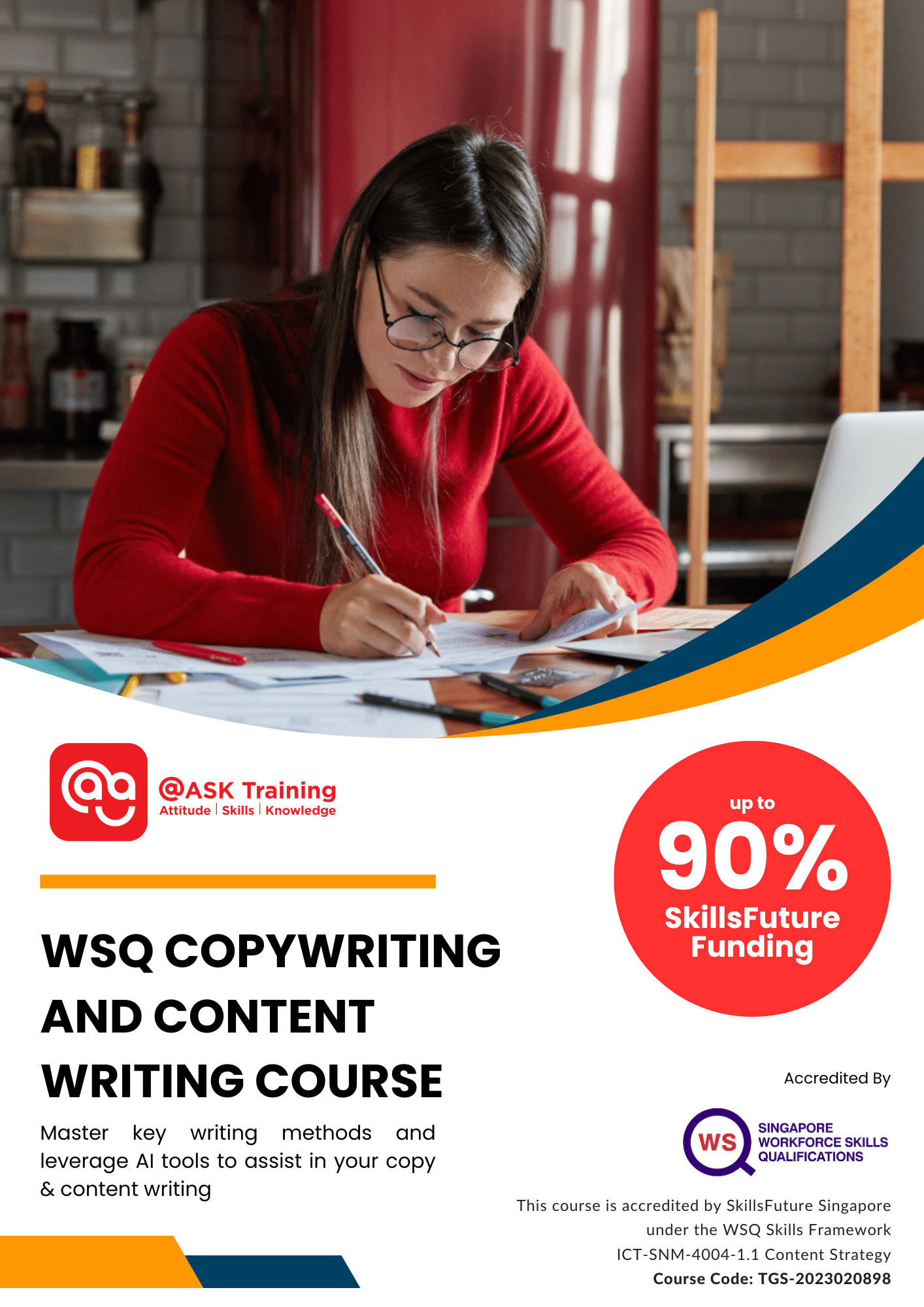 WSQ Copywriting and Content Writing Course Brochure Cover