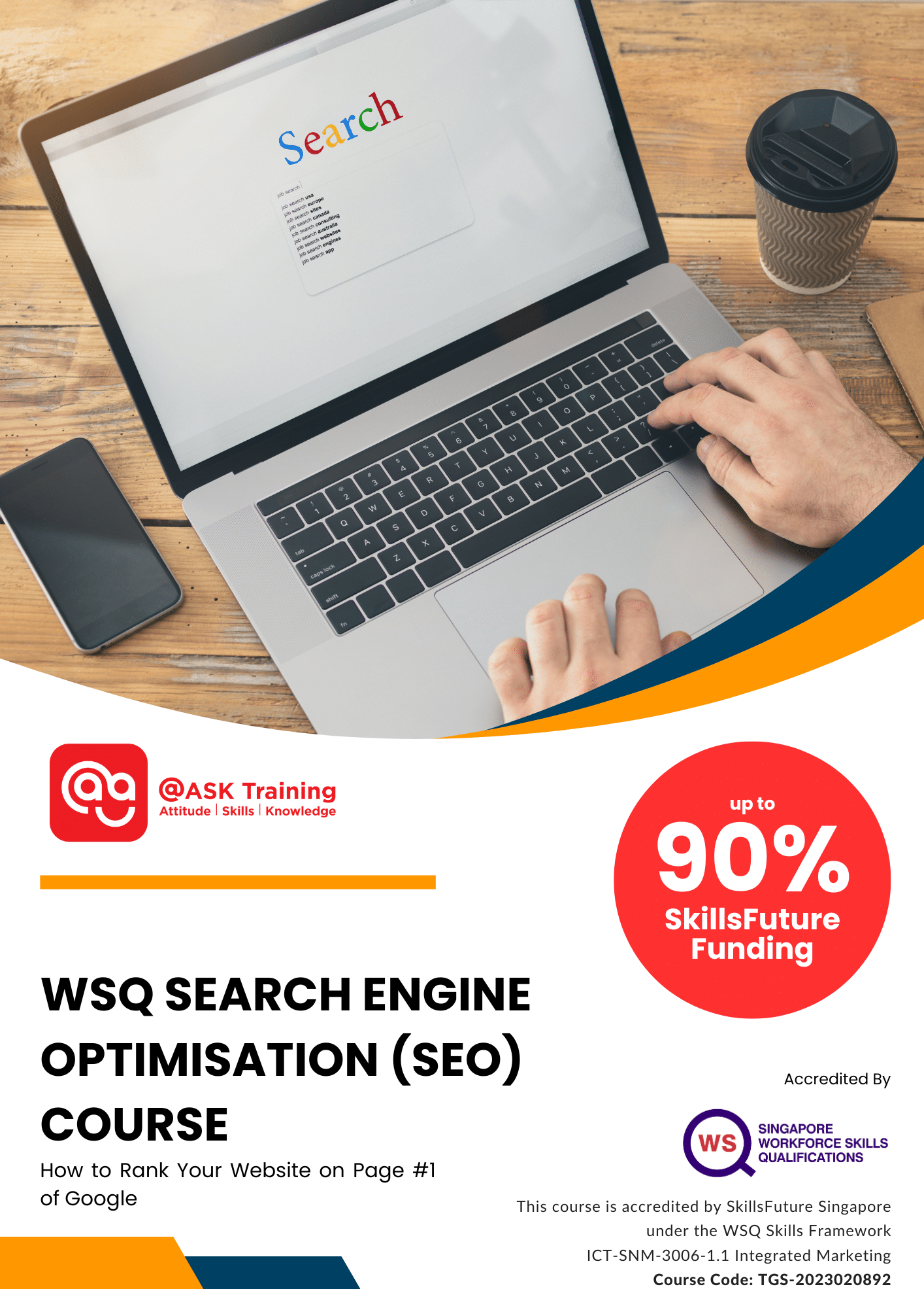 WSQ Search Engine Optimisation (SEO) Course Brochure Cover