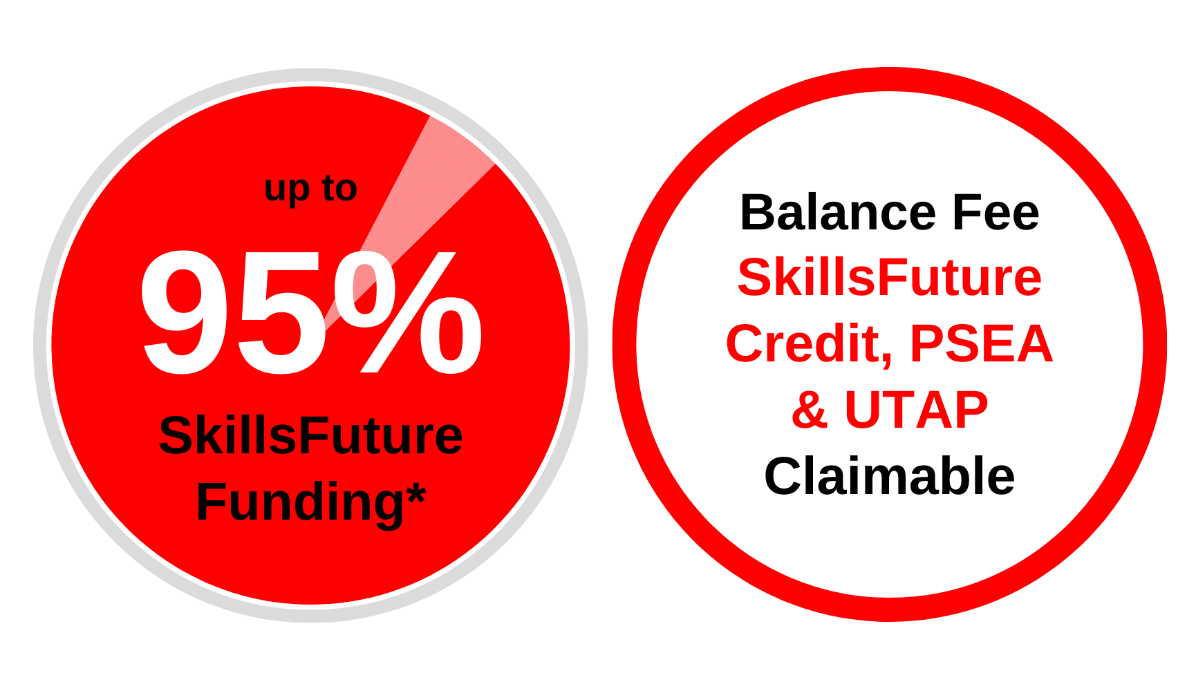 WSQ Digital Marketing Courses Singapore - 95% SkillsFuture Singapore Funding Diagram