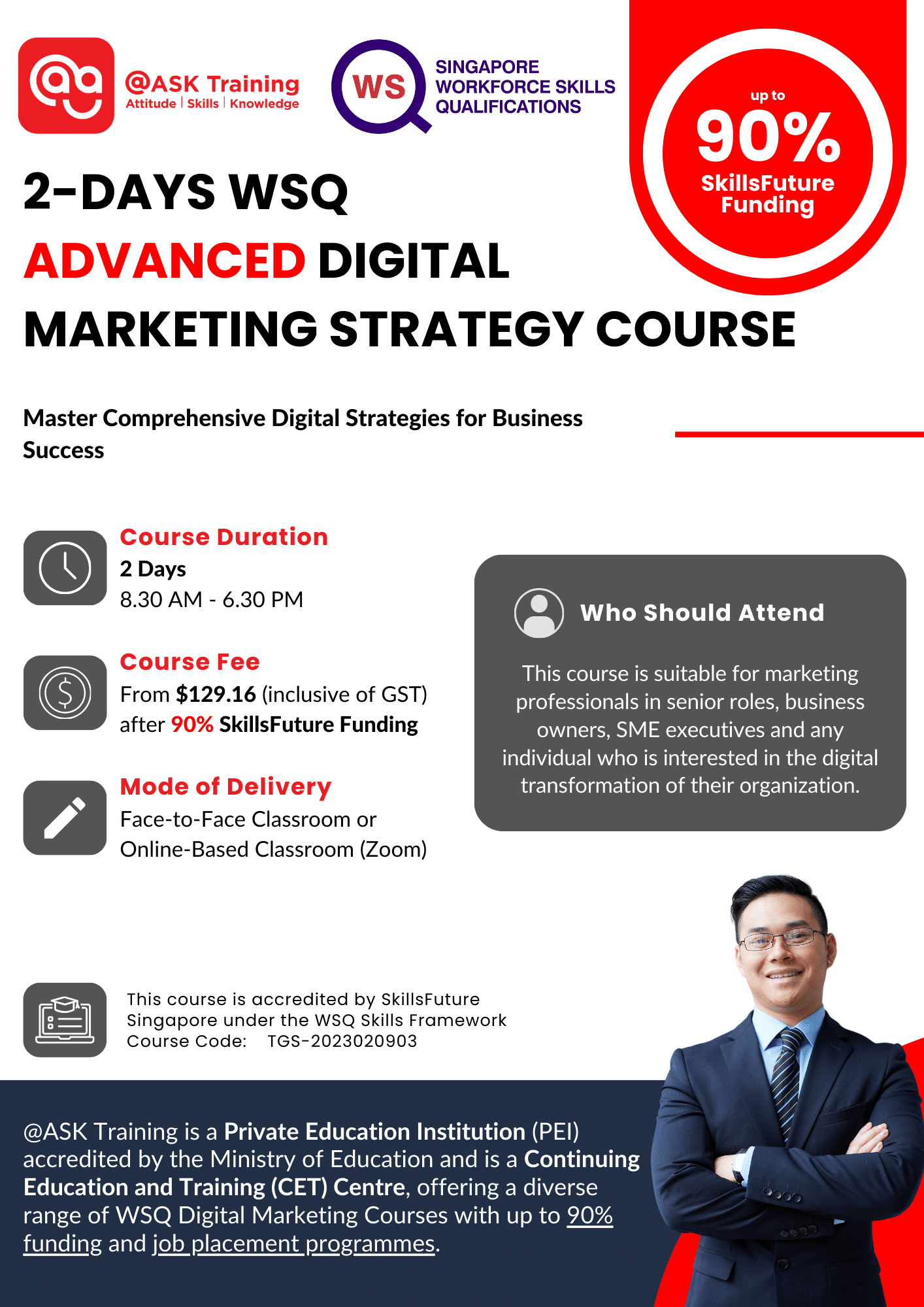 Advanced Digital Marketing Strategy Course Brochure Cover