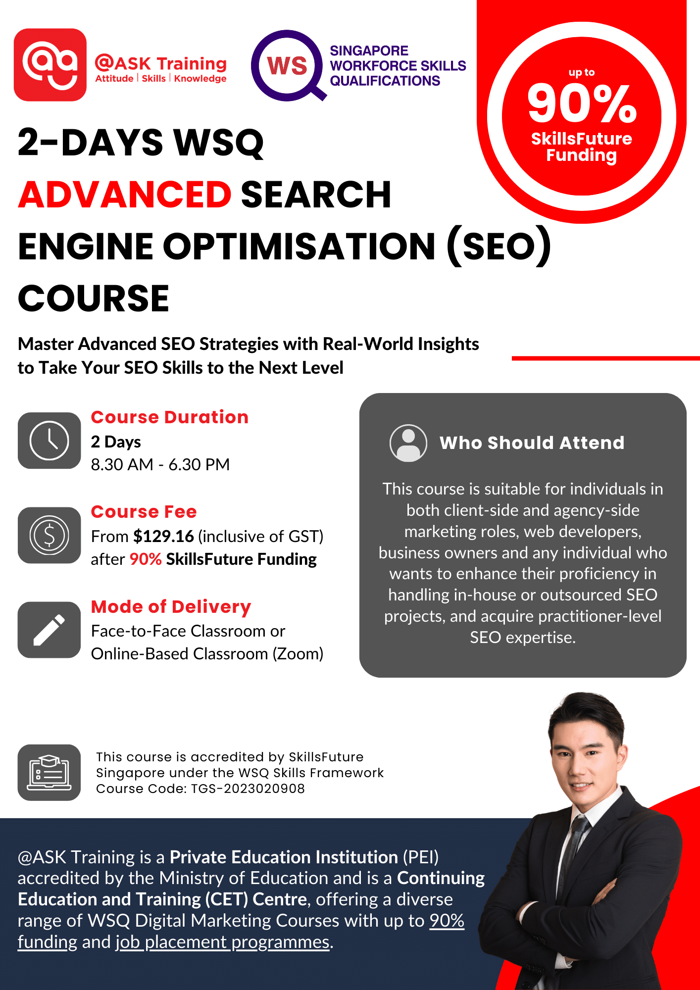 WSQ Advanced Search Engine Optimisation Course Brochure Cover