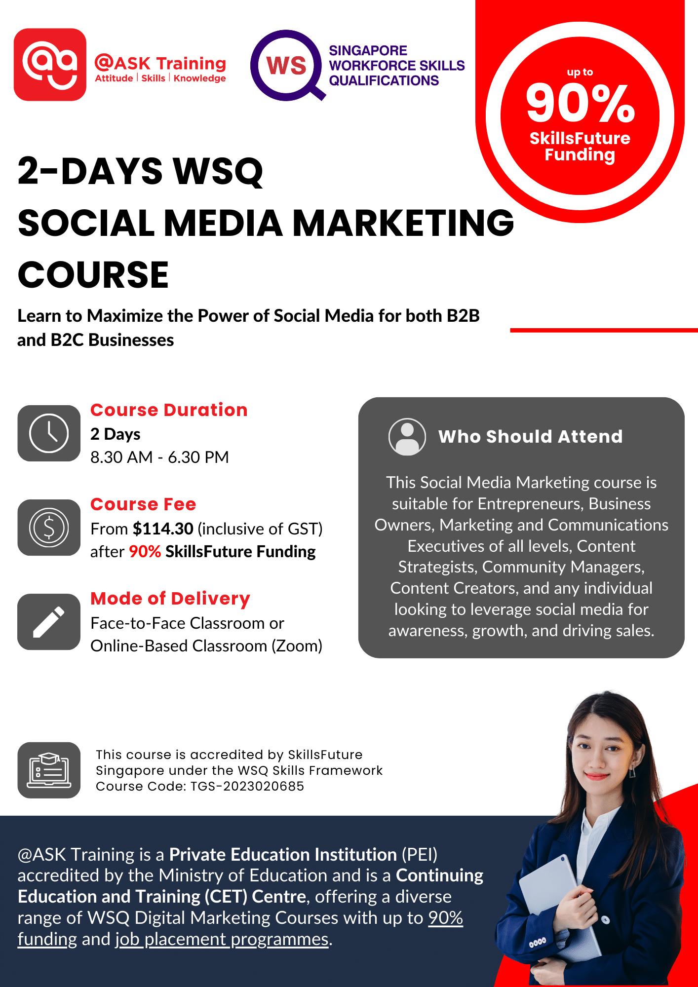WSQ Social Media Marketing Course Brochure Cover