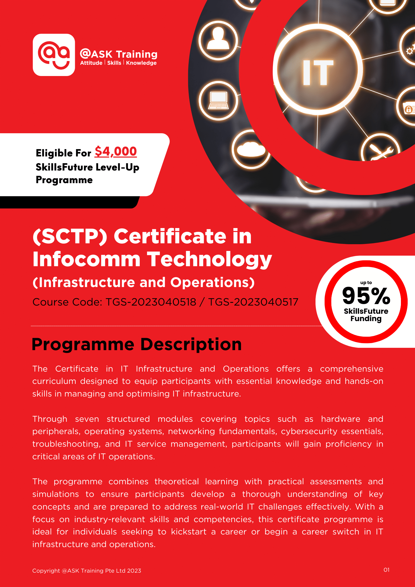 Certificate in Infocomm Technology (Infrastructure and Operations) Brochure Cover