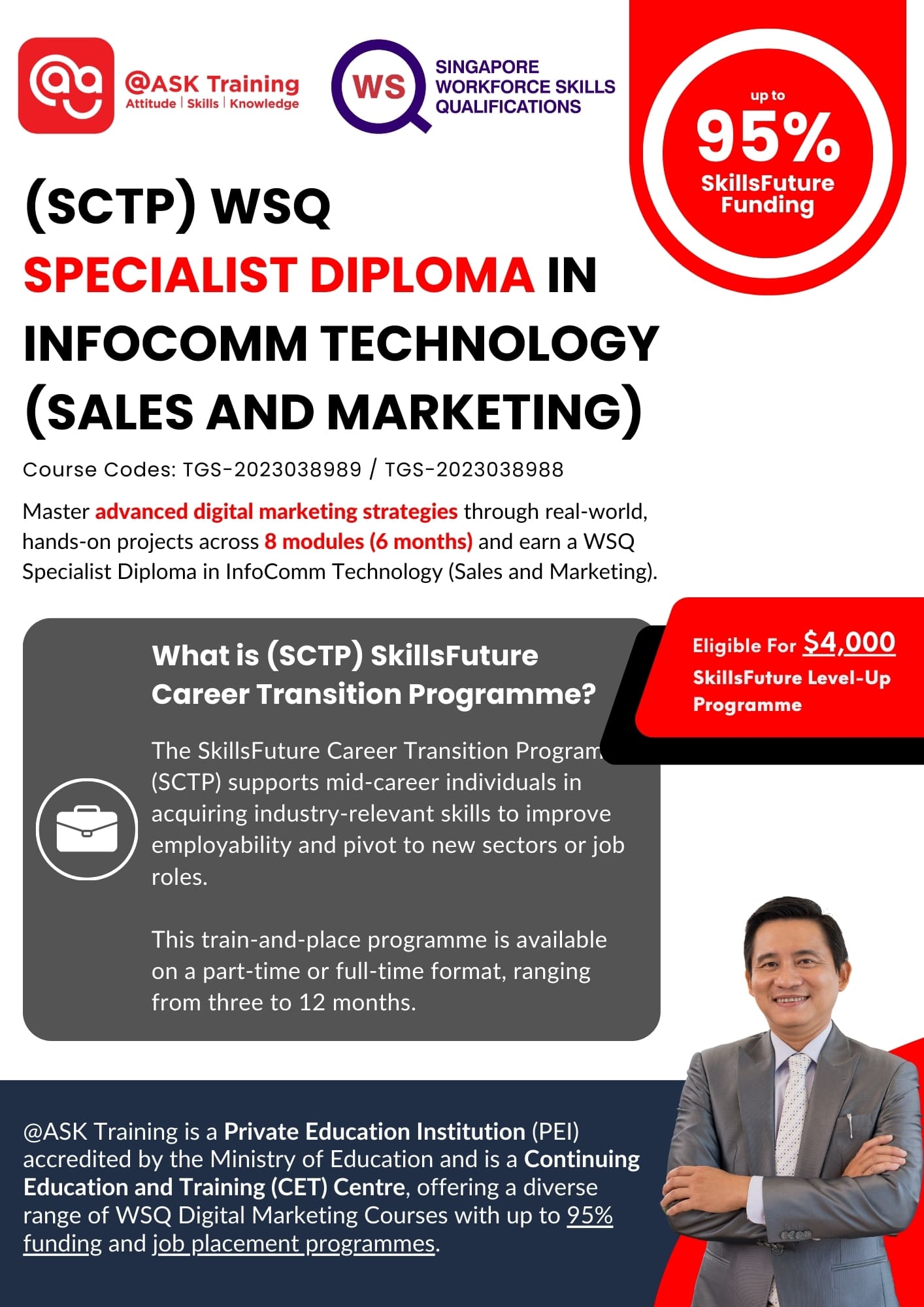 (SCTP) WSQ Specialist Diploma in Infocomm Technology (Sales and Marketing) Course Brochure Cover