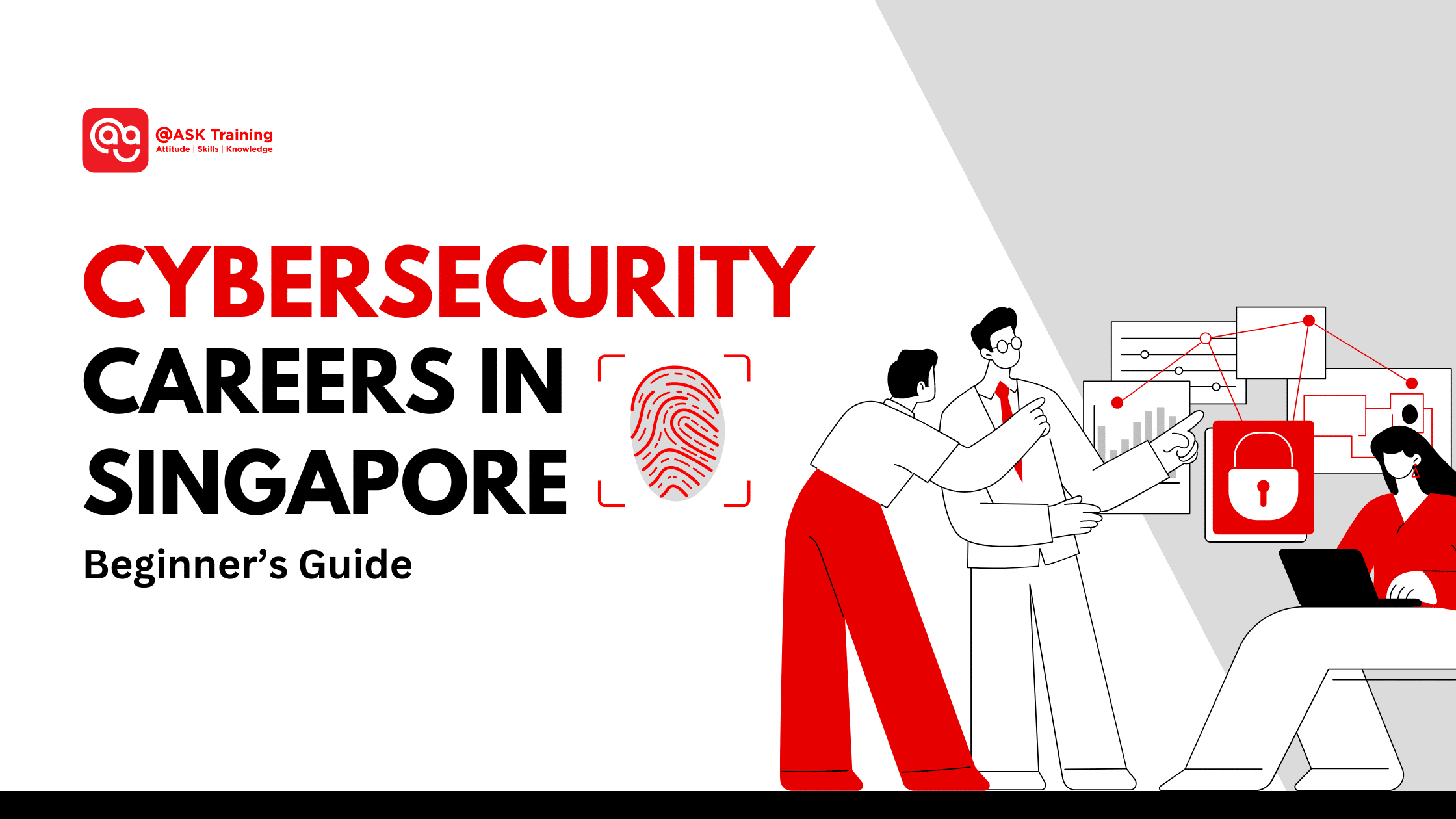 Header image of cybersecurity careers in Singapore with people discussing