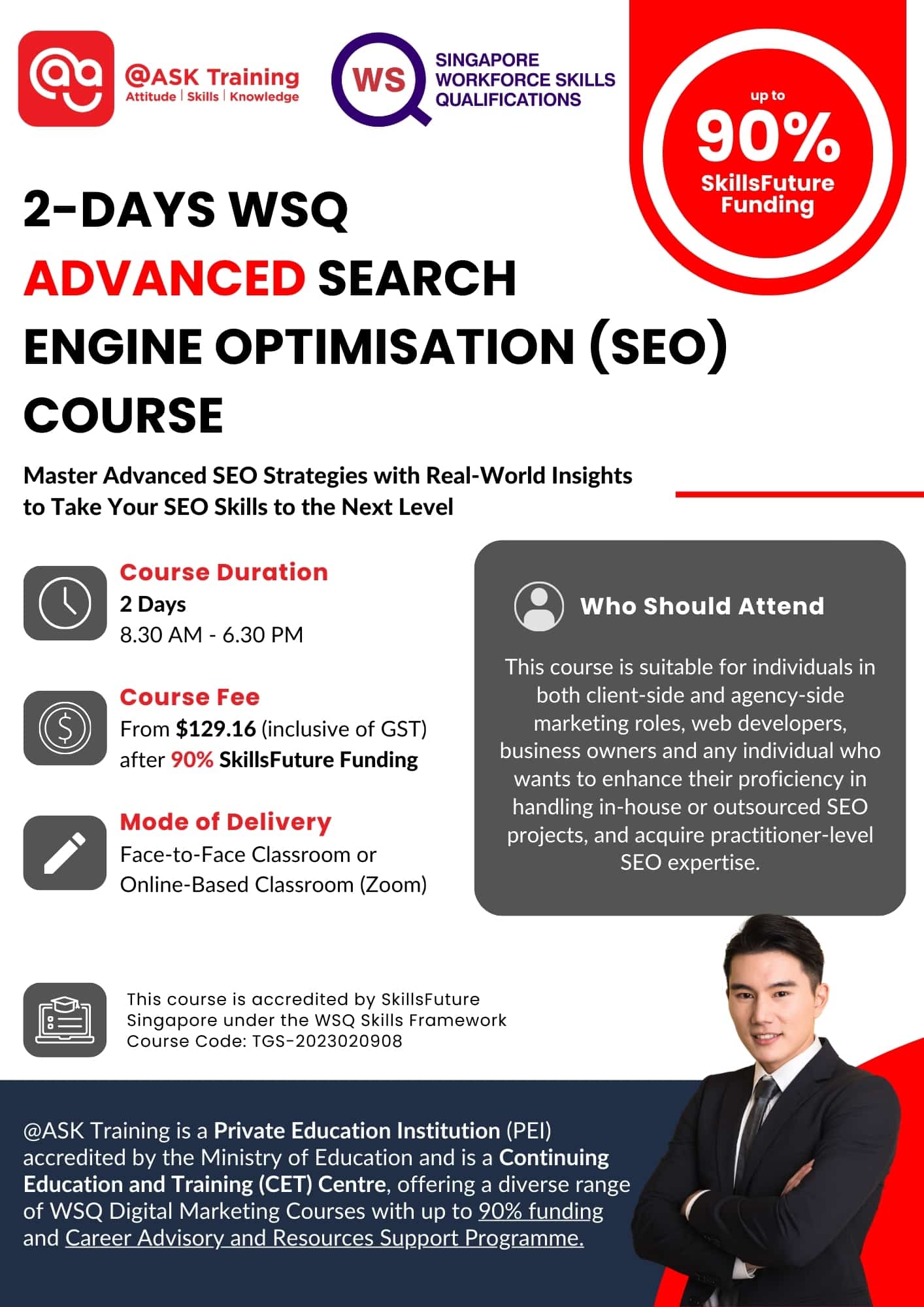 WSQ Advanced Search Engine Optimisation Course Brochure Cover