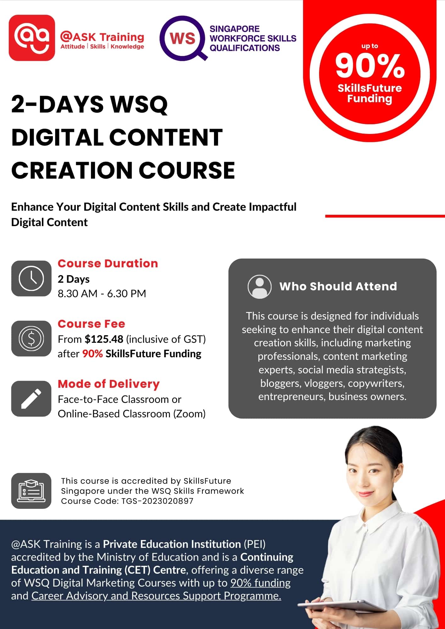 Digital Content Creation Course Brochure Cover