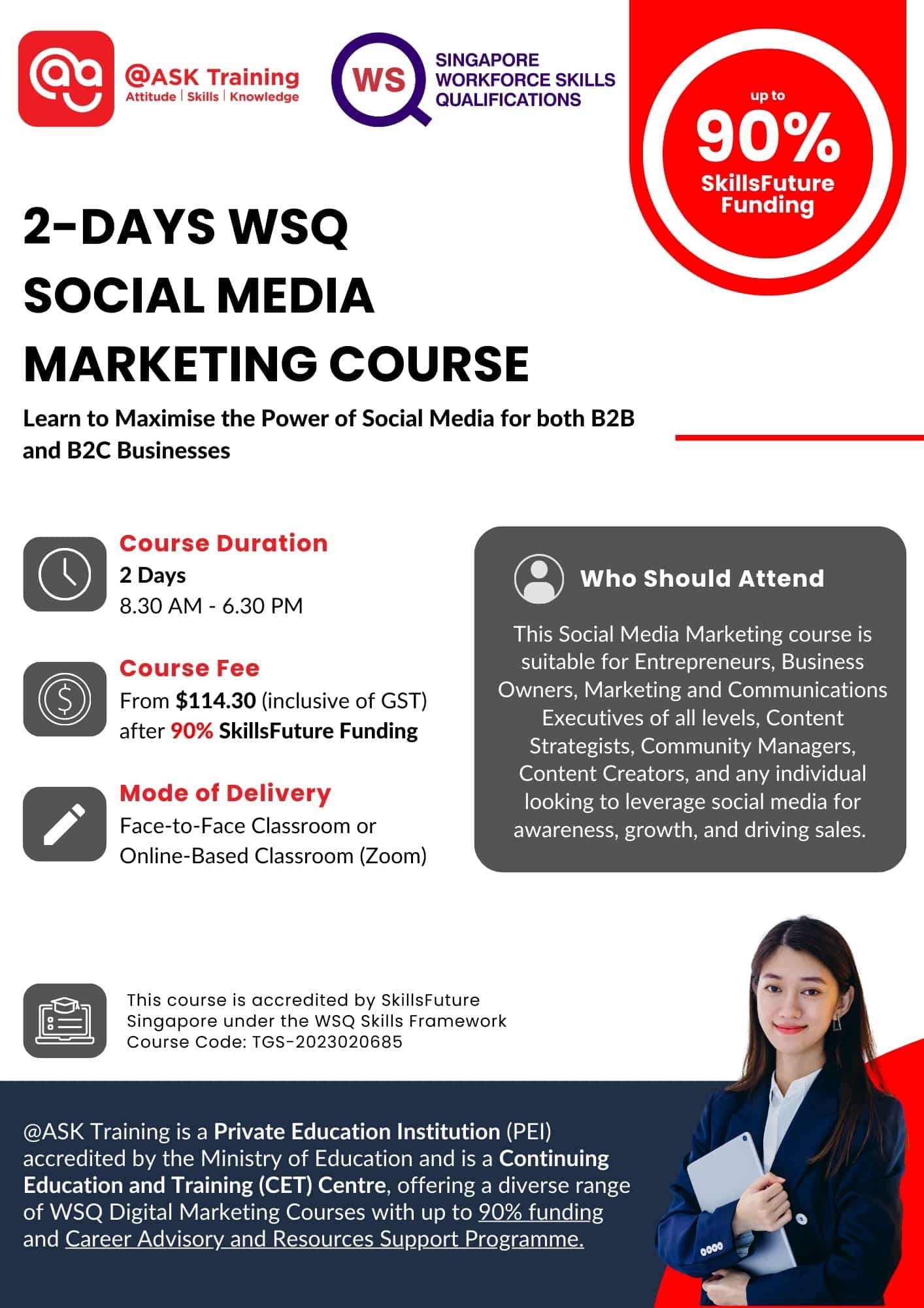 WSQ Social Media Marketing Course Brochure Cover