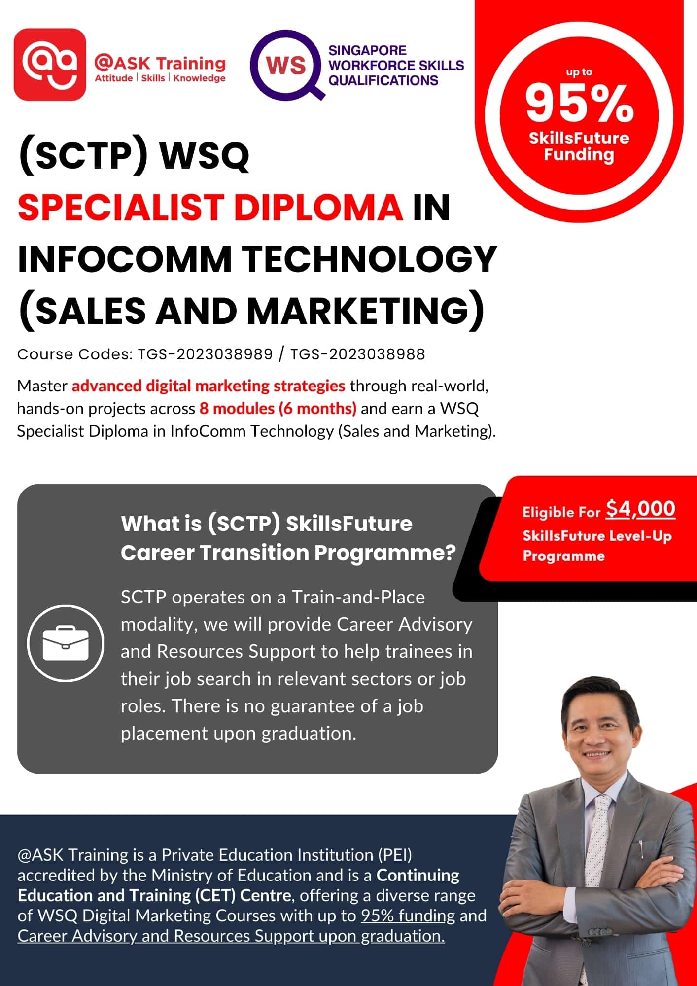 (SCTP) WSQ Specialist Diploma in Infocomm Technology (Sales and Marketing) Course Brochure Cover