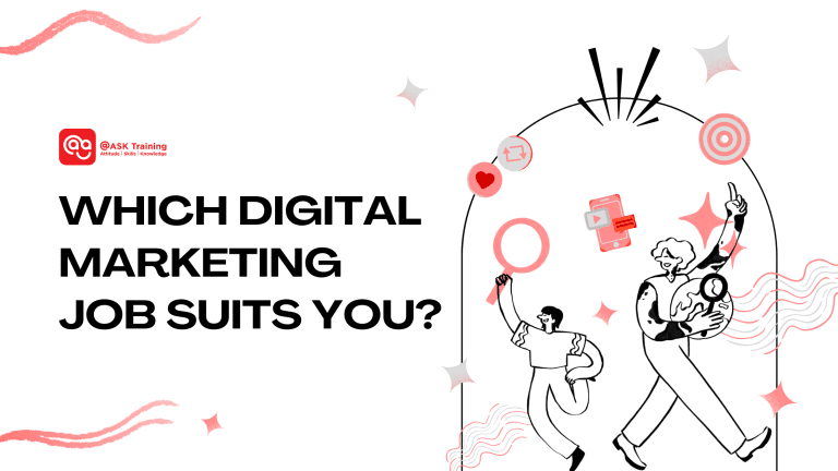 banner for which digital marketing job suits you with human elements