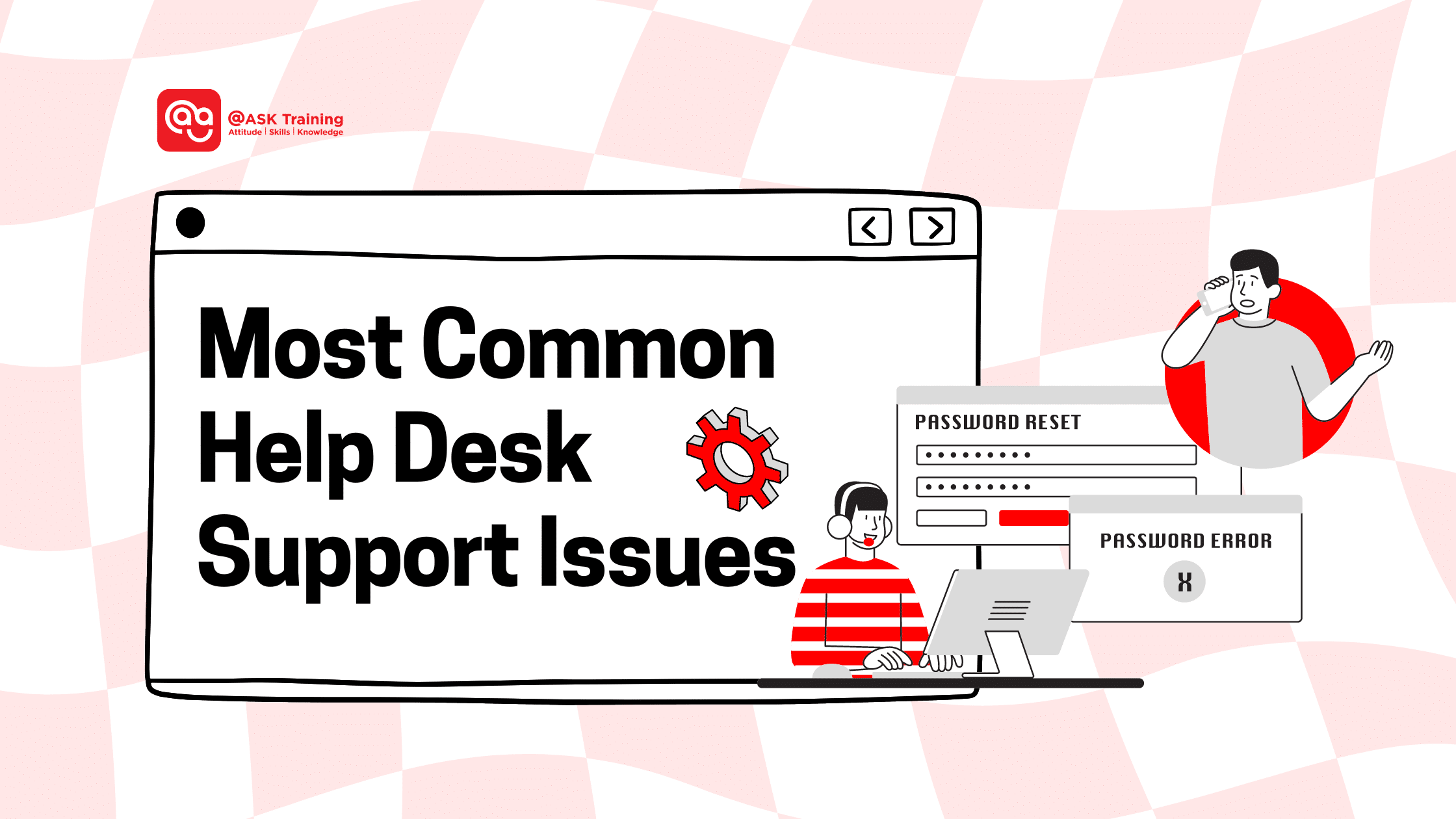 header banner for common help desk support issues with human elements