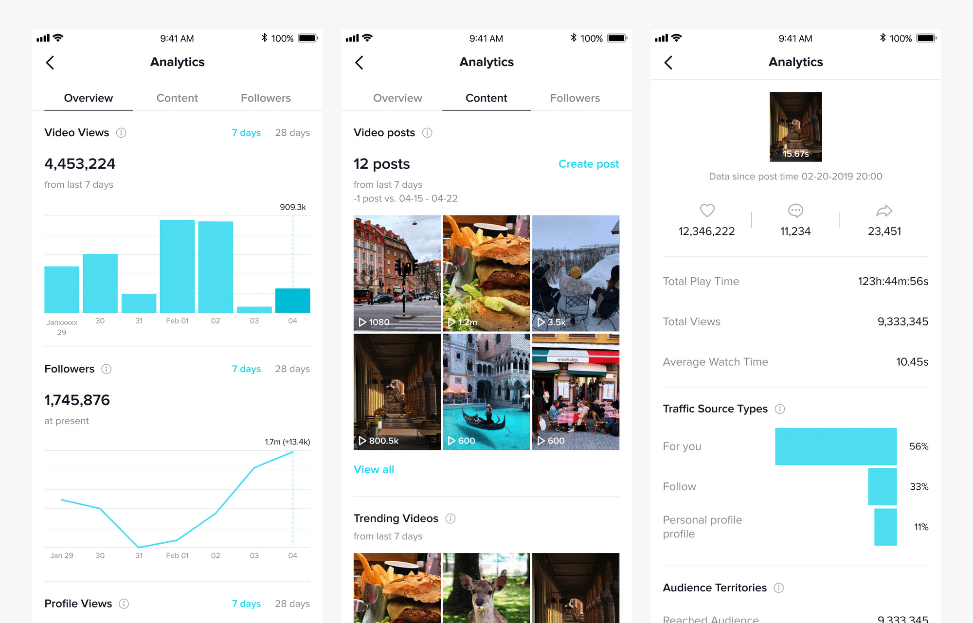 tiktok analytics dashboard example