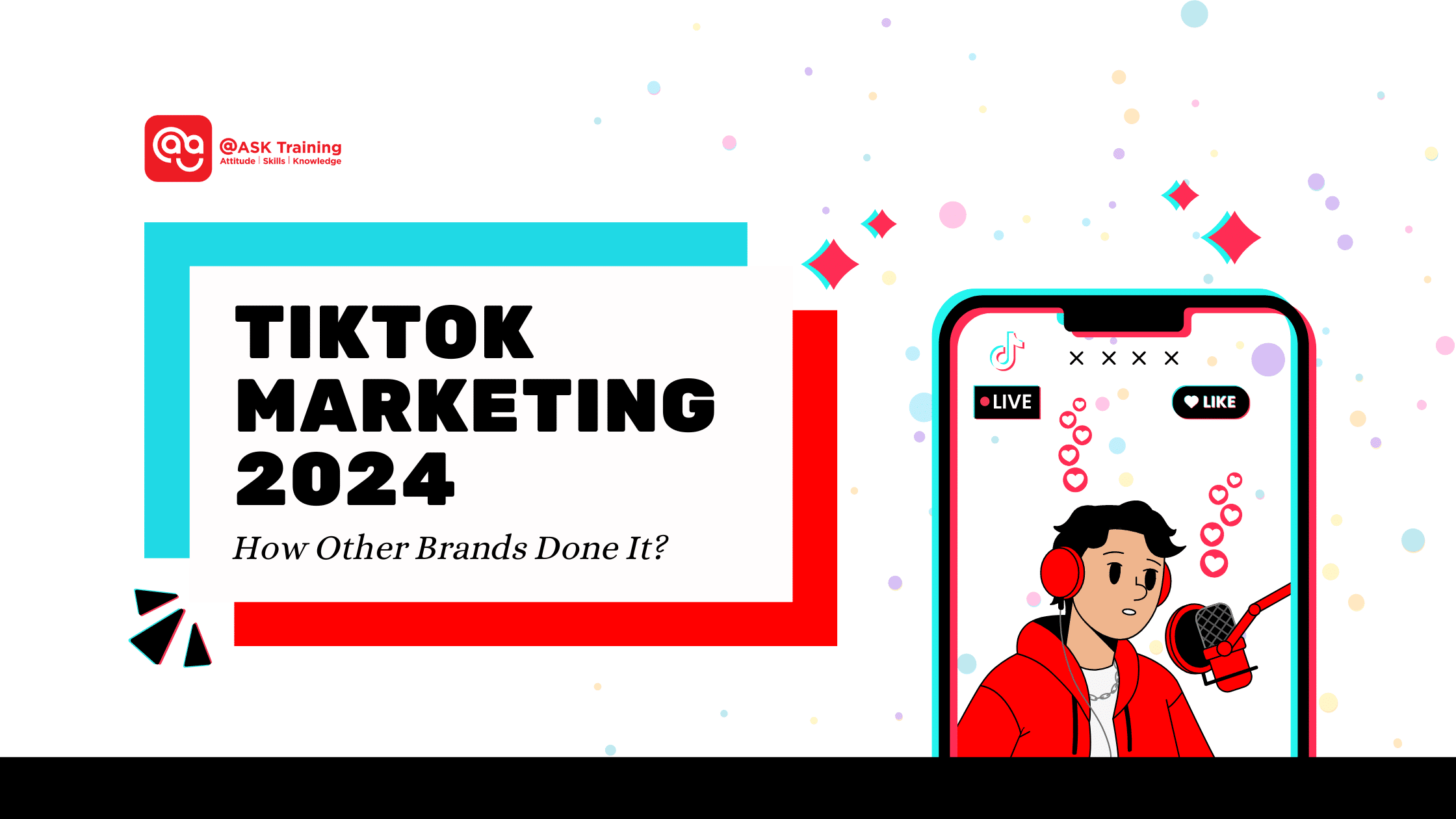 header banner for utilising tiktok marketing 2024 with human live stream element