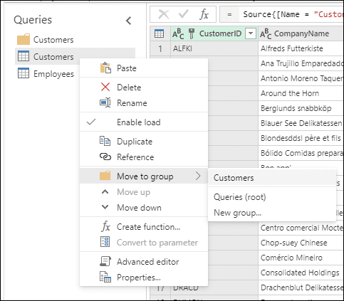 Example of Grouping in Power Query