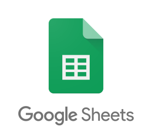 image of google sheets logo and texts