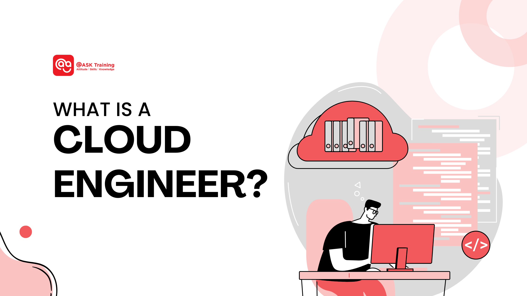 header image of what is a cloud engineer with human and background elements