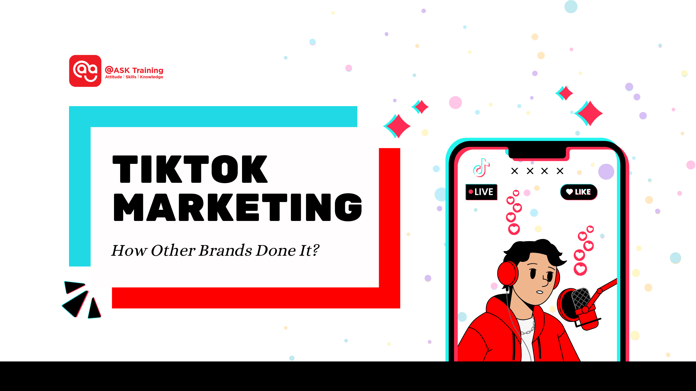 header image for tiktok marketing with streamer and tiktok elements