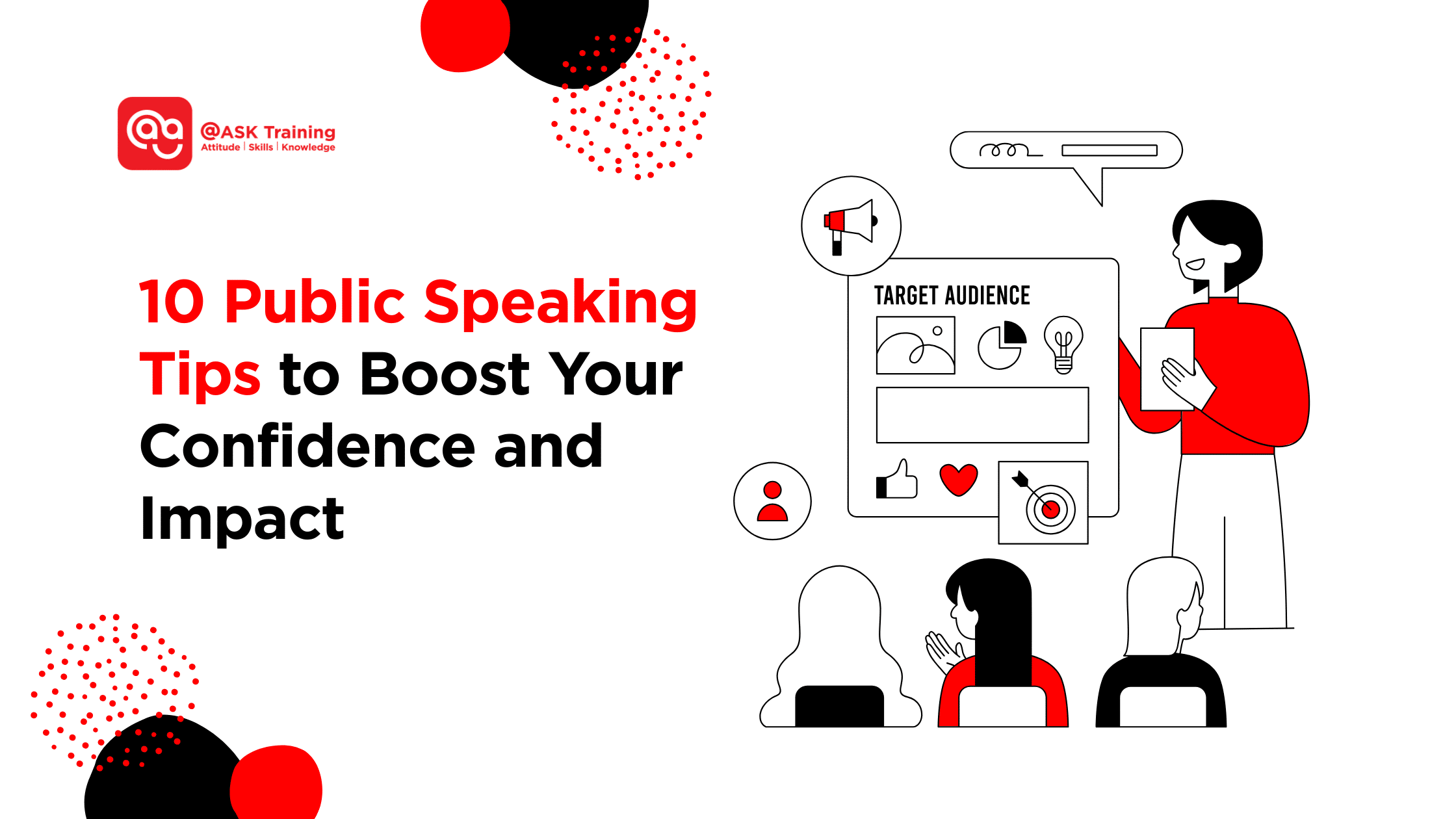 header banner for 10 public speaking tips with human elements
