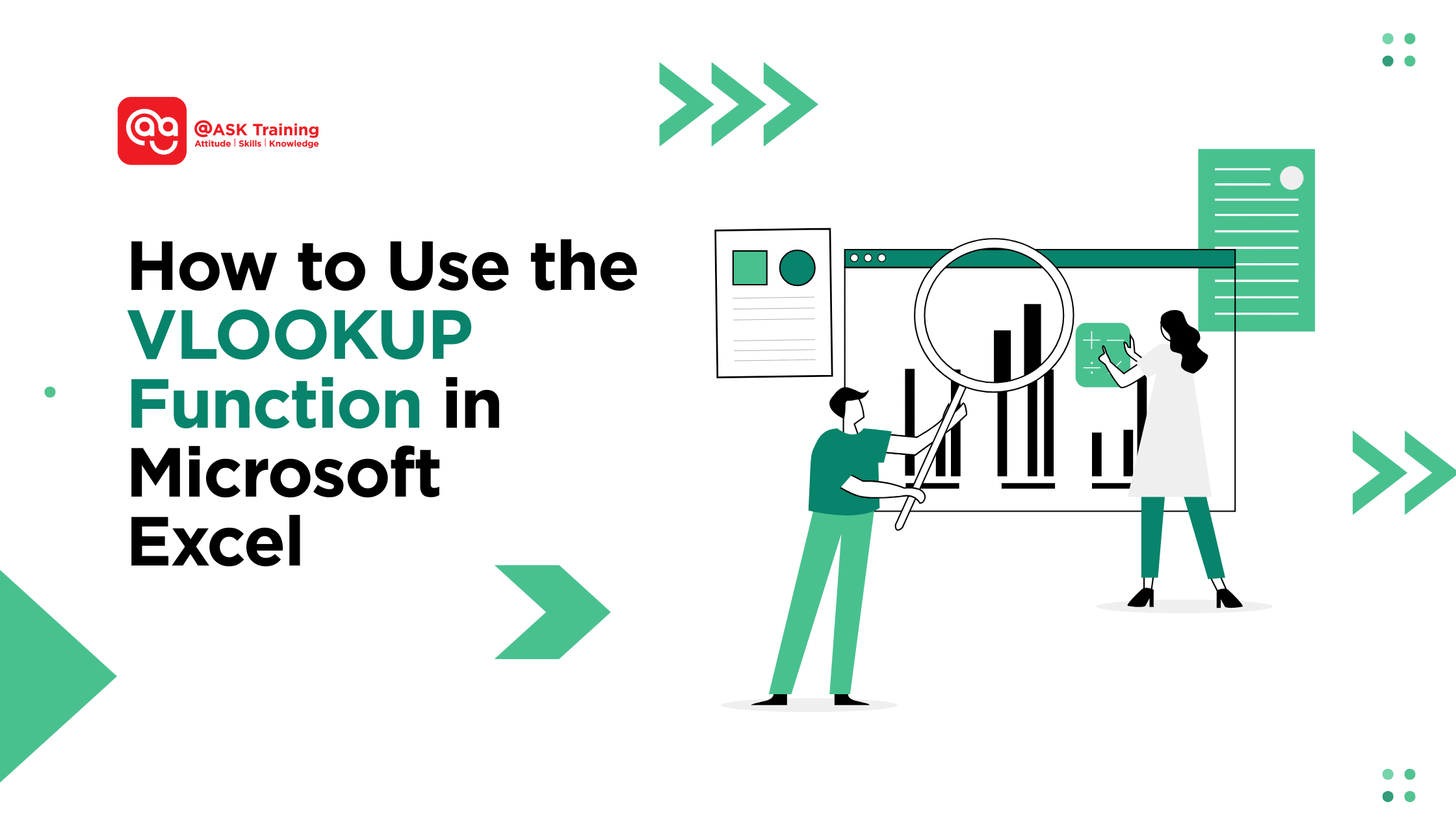 header banner for how to use the VLOOKUP function in Microsoft Excel with human elements