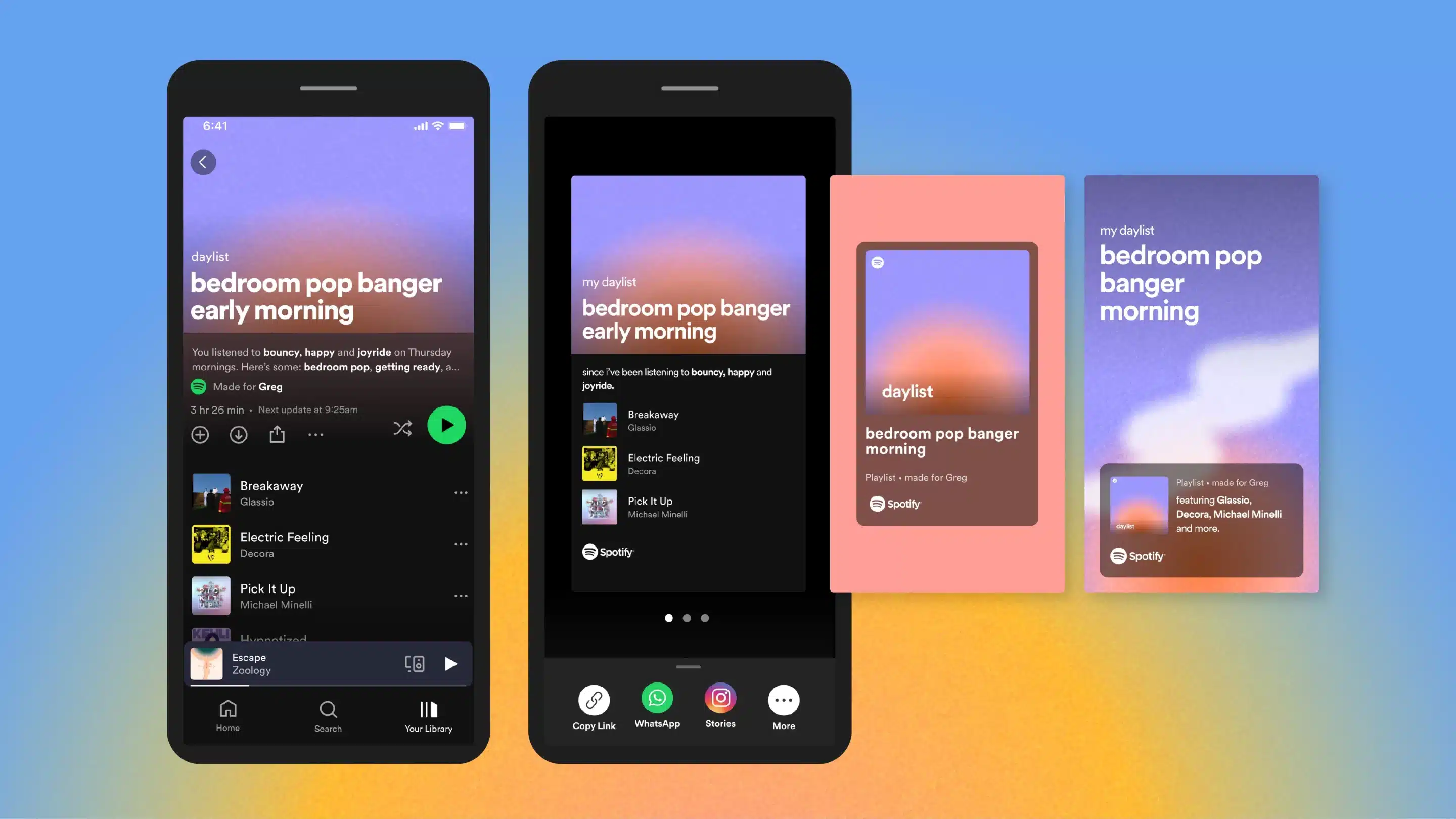an image. of spotify personalised playlist as an example for email marketing