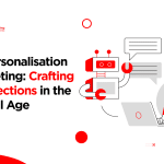 header banner for ai personalisation marketing with human and robot elements