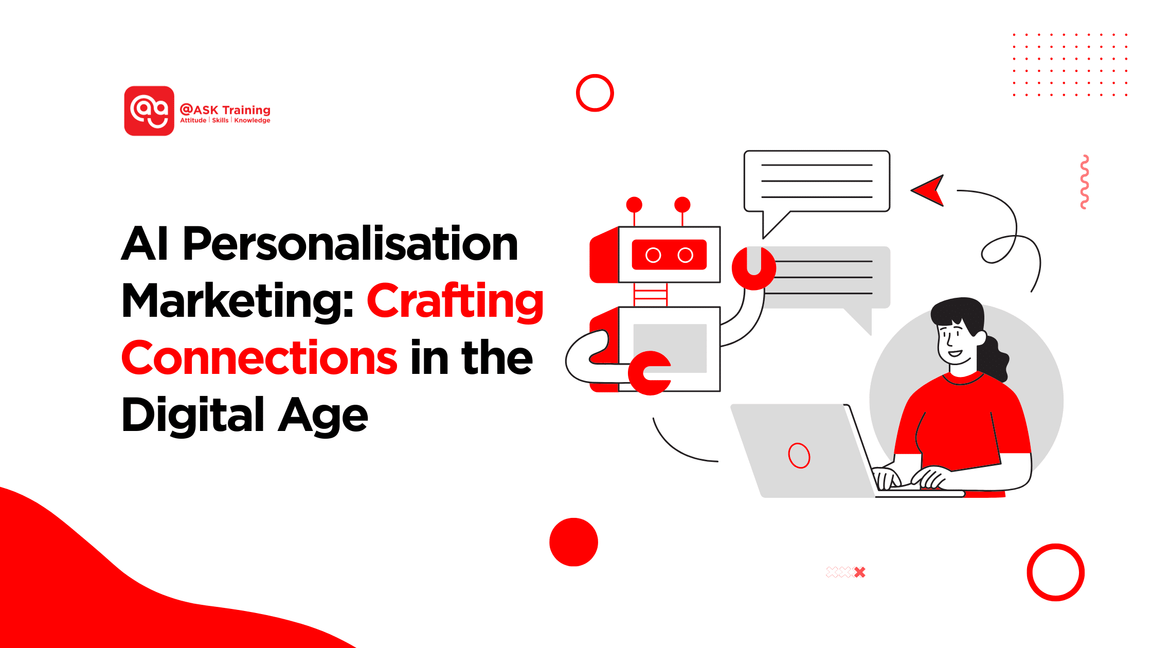 header banner for ai personalisation marketing with human and robot elements