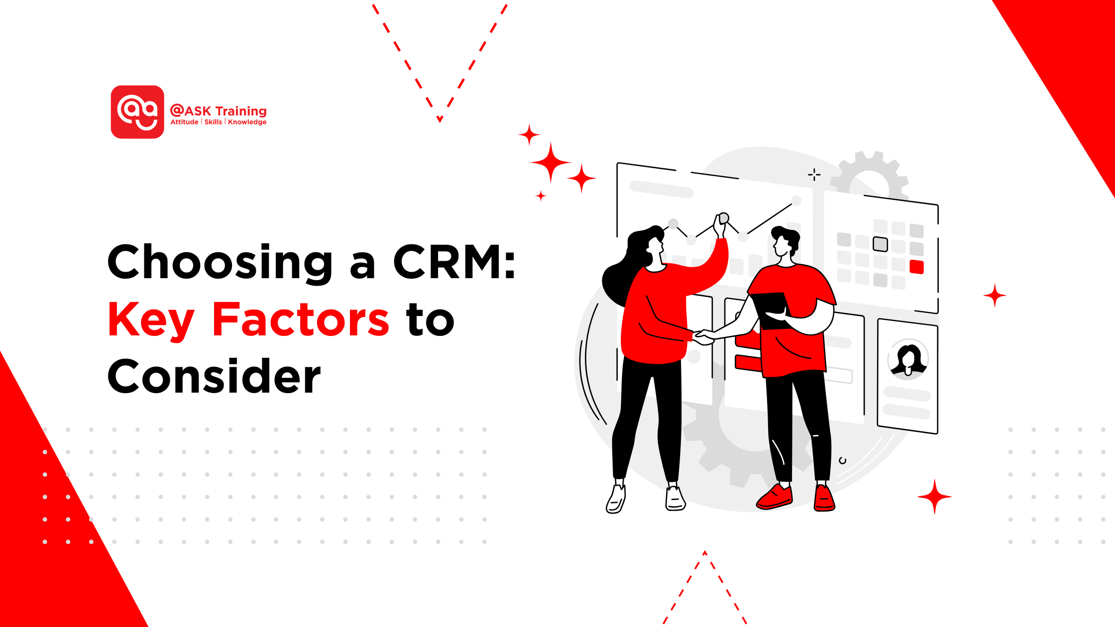 header banner of choosing a customer relationship management key factors to consider with human elements