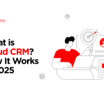 header banner of what is cloud crm and how it works with human elements