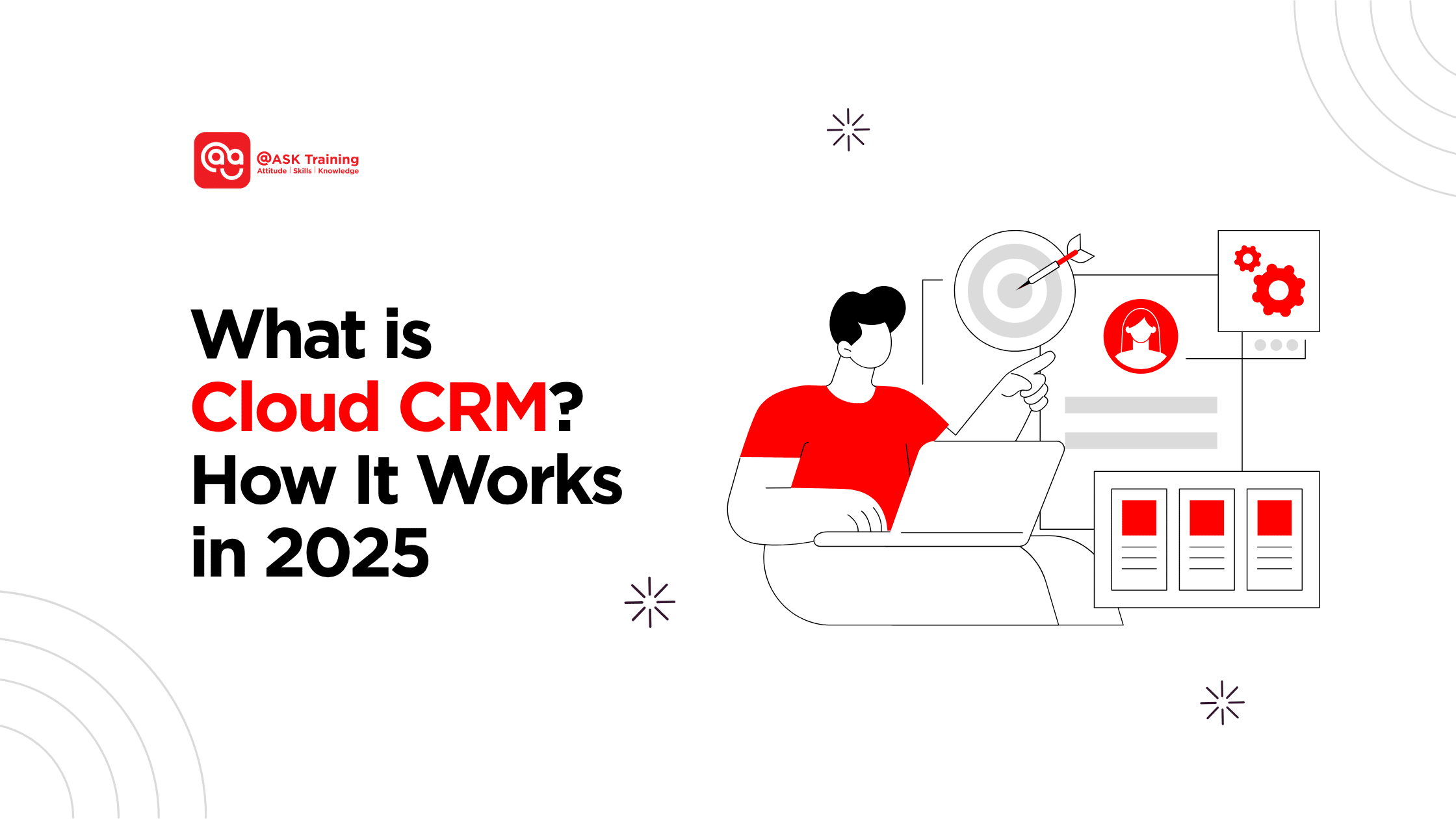 header banner of what is cloud crm and how it works with human elements