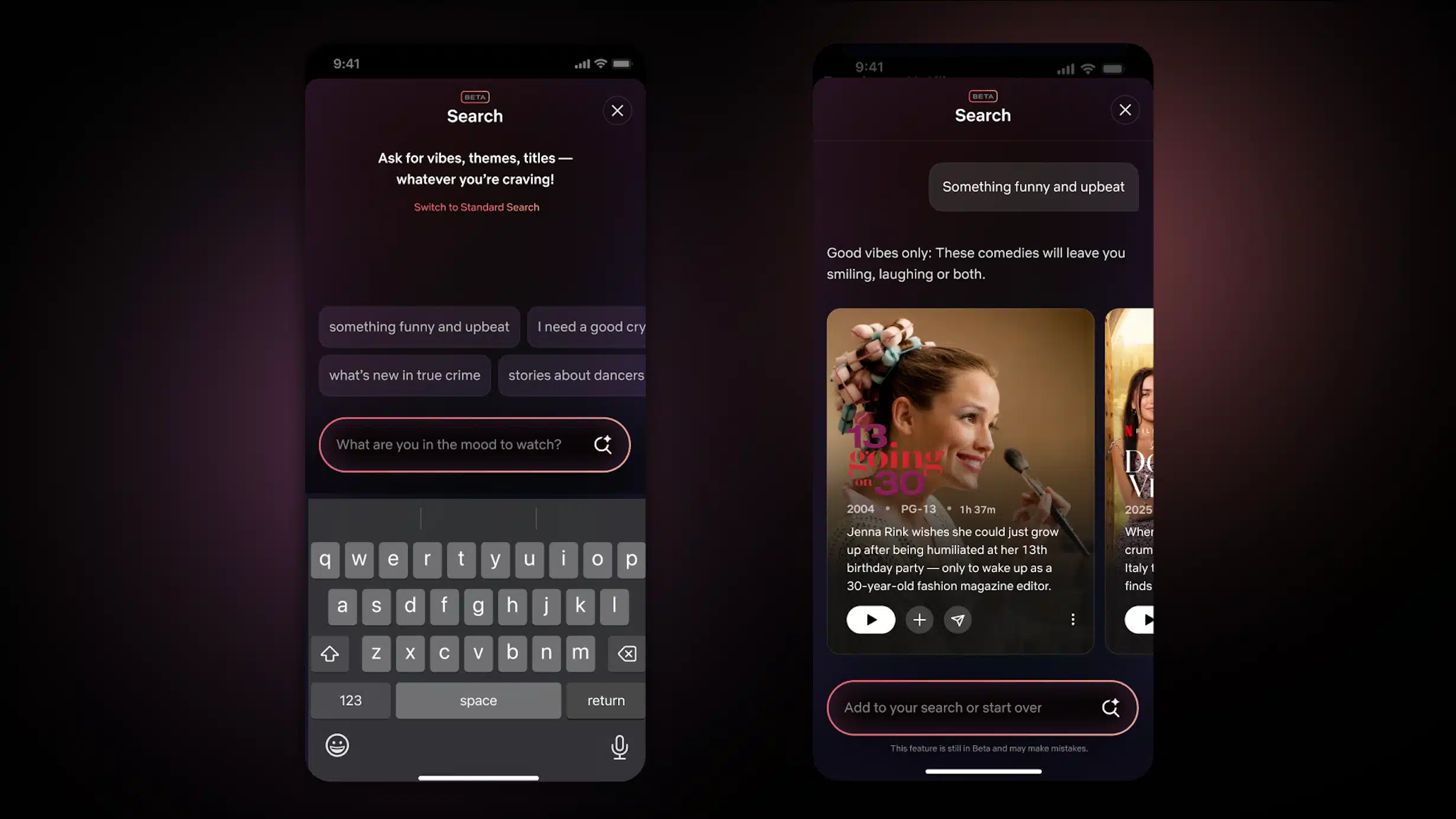 images of phone screenshots on netflix search for ai personalisation marketing