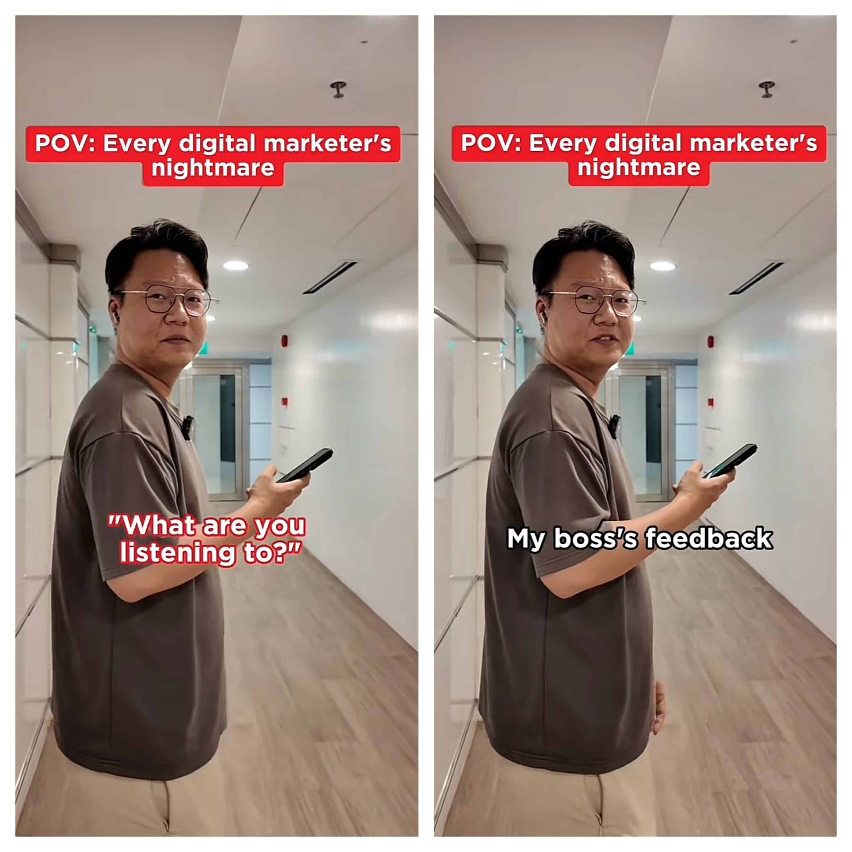 a screenshot of @ASK Training's TikTok employee behind the scene as short-form content
