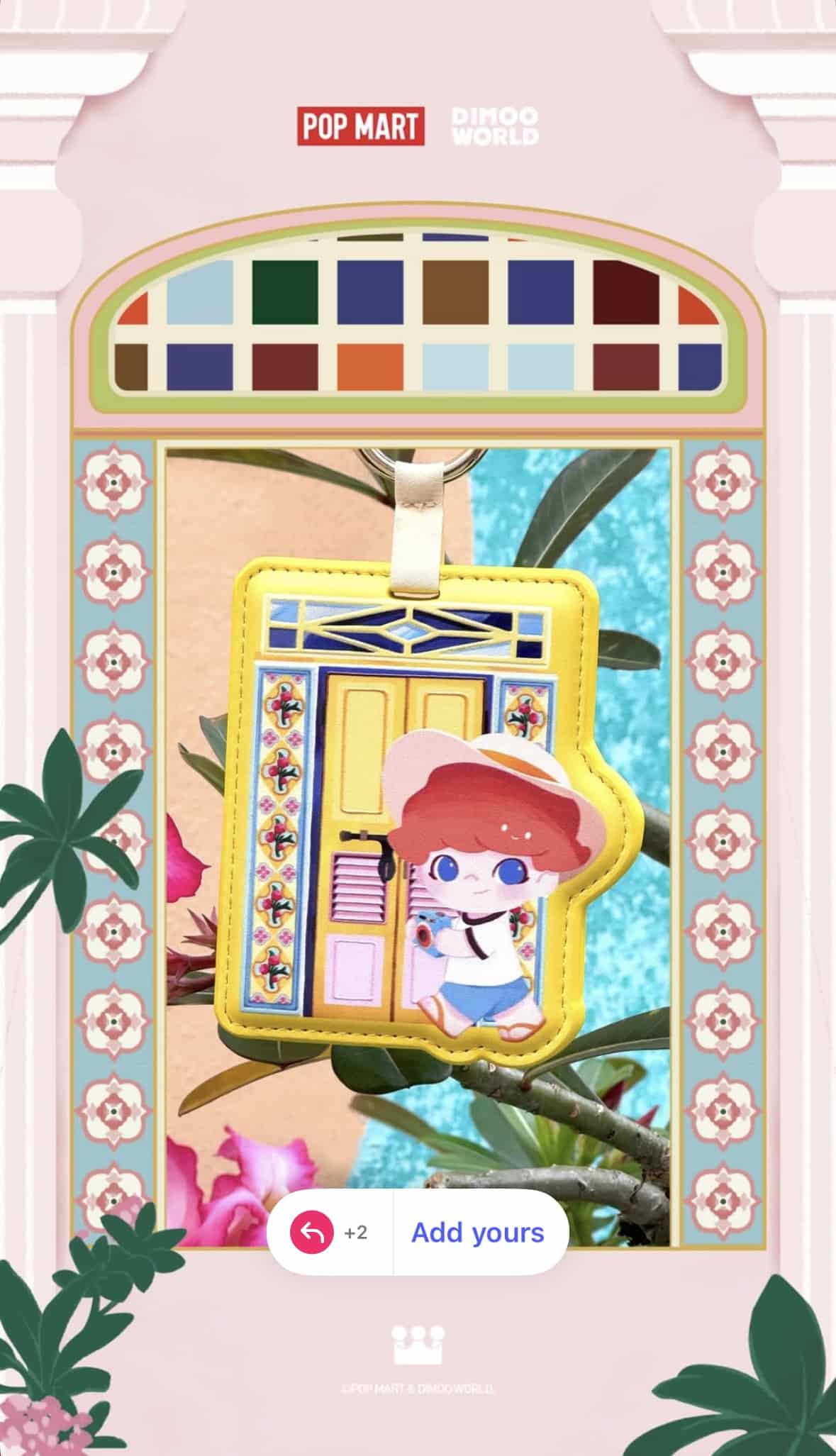 a screenshot of popmart's interactive filter on instagram story as short-form content