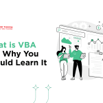 a header banner for what is VBA and why you should learn it with humans and graphs elements