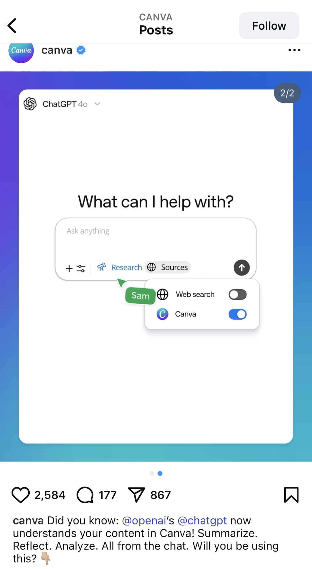 screenshot of canva cta as shareable content