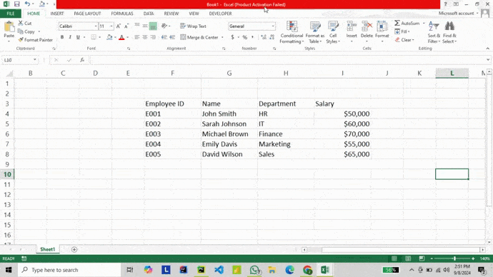 a gif of creating a macro in VBA on excel