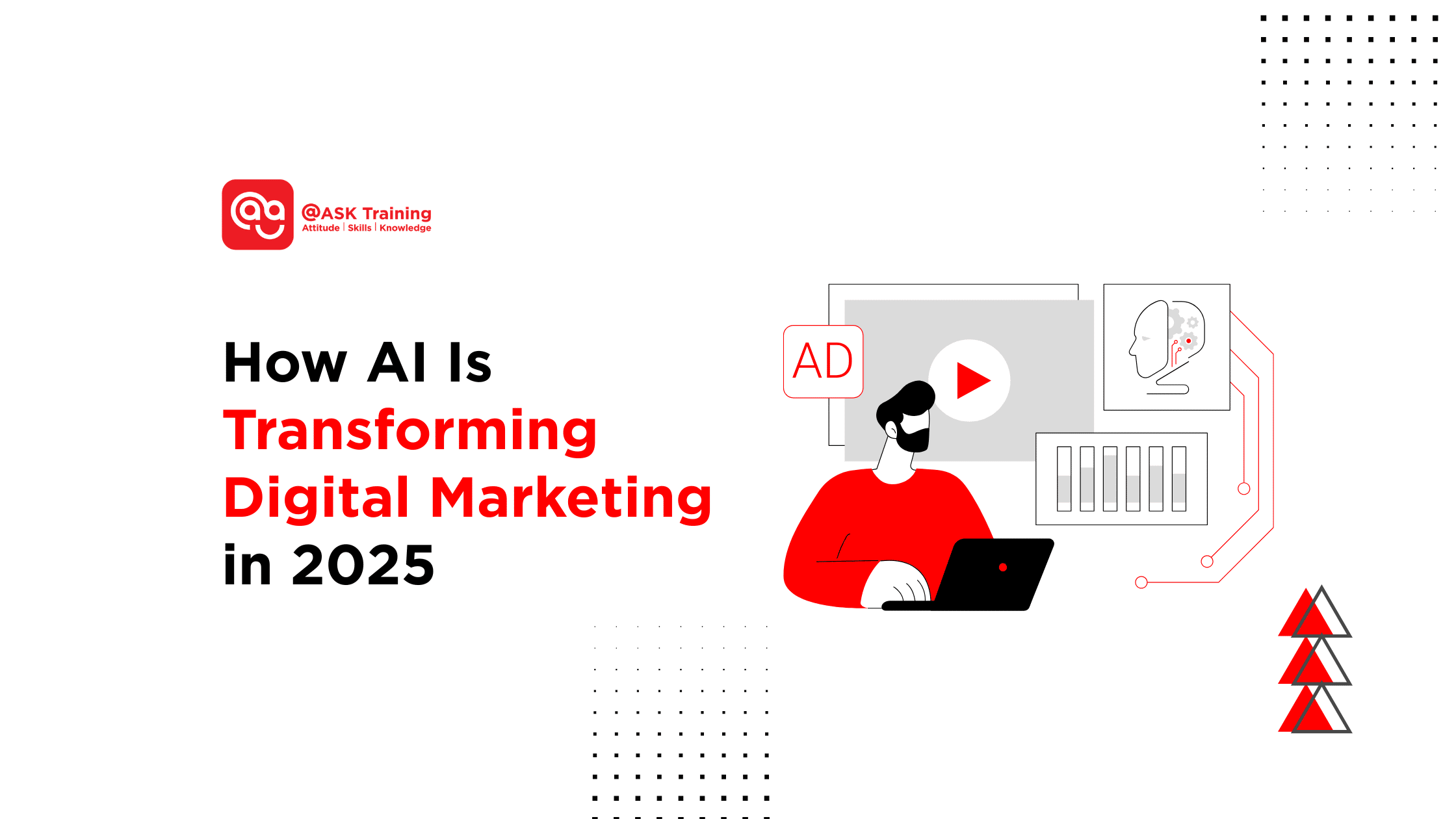 Presentation cover on how AI is transforming digital marketing in 2025