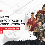 header banner for welcome to the war for talent, your introduction to the 3 kingdom's strategist mindest with 3 kingdom characters