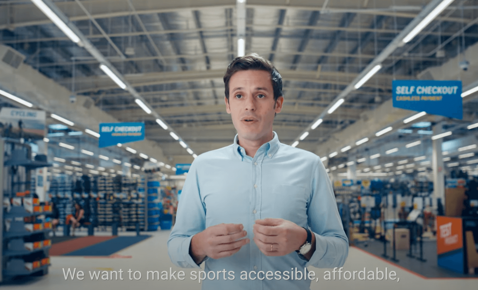 Decathlon personalised YouTube advertisement example uploaded in September 2025