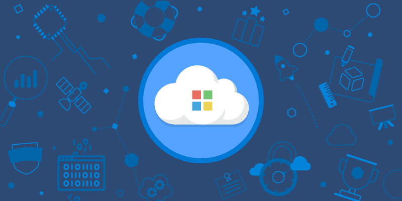 image of microsoft logo in a cloud as case study display image