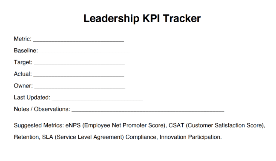 an image template for leadership KPI tracker 