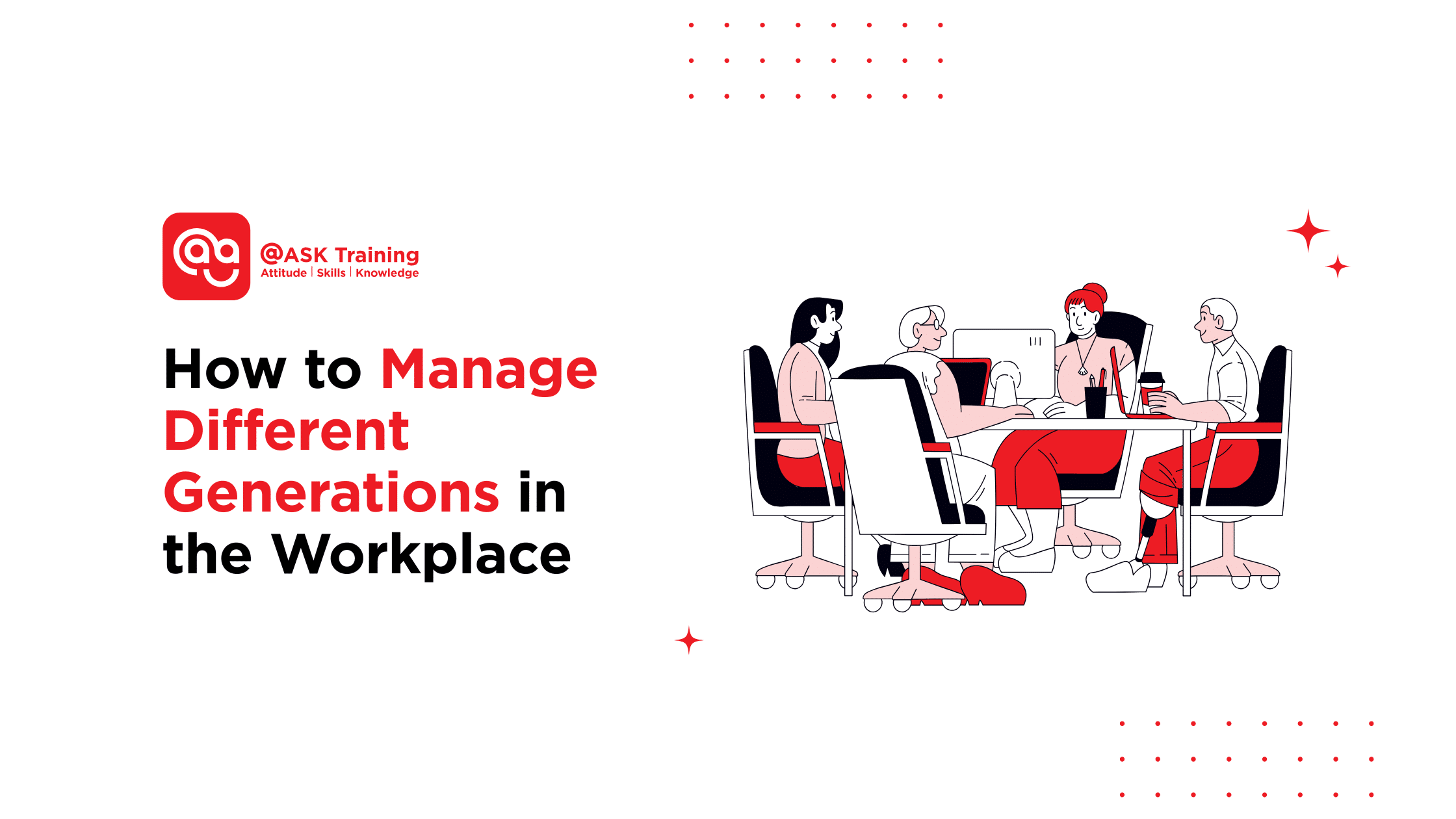 Article cover on how to manage different generations in the workplace