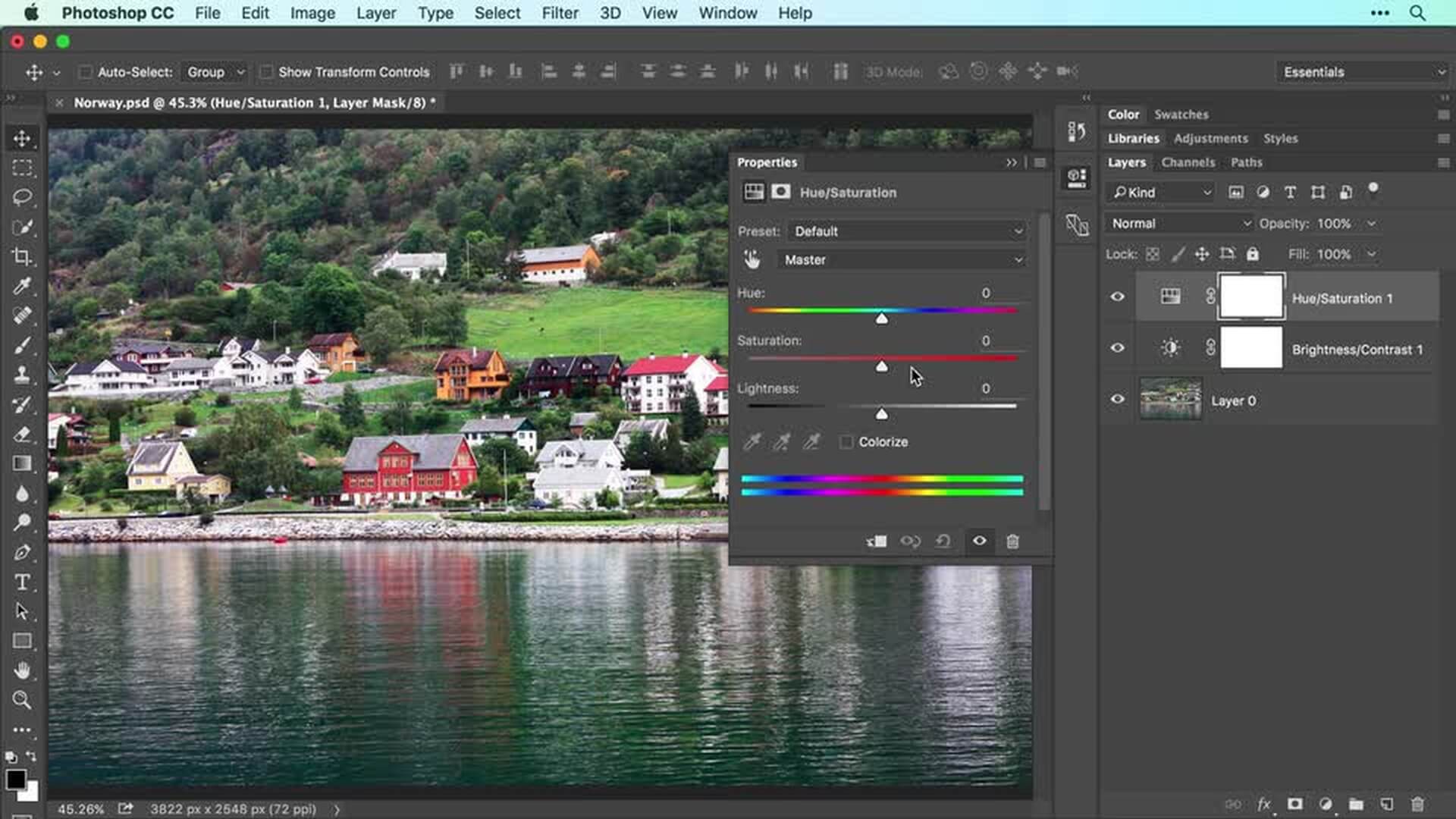 Adobe Photoshop workspace screenshot showing photo editing tools