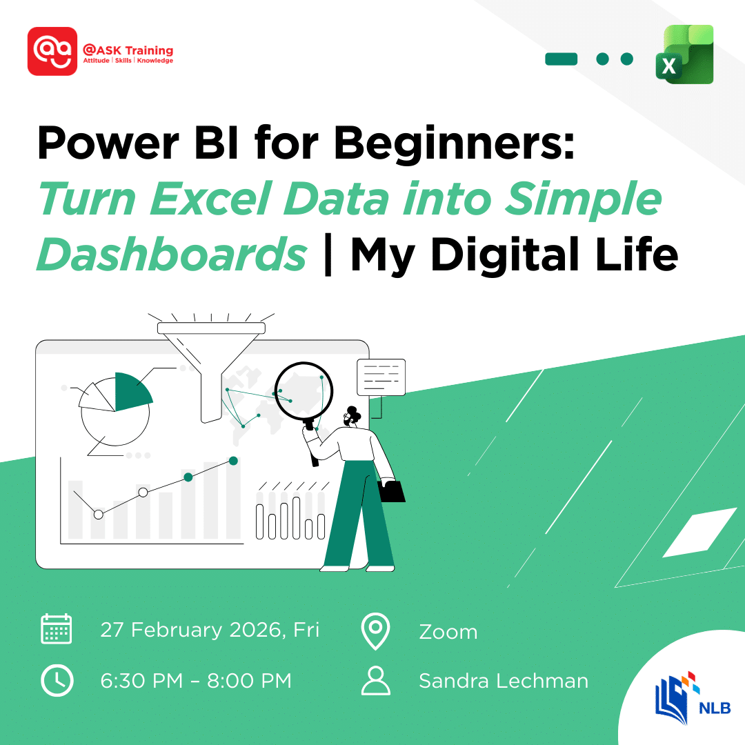 Power BI for Beginners Turn Excel Data into Simple Dashboards My Digital Life Featured Event Banner for AI At Work Webinar