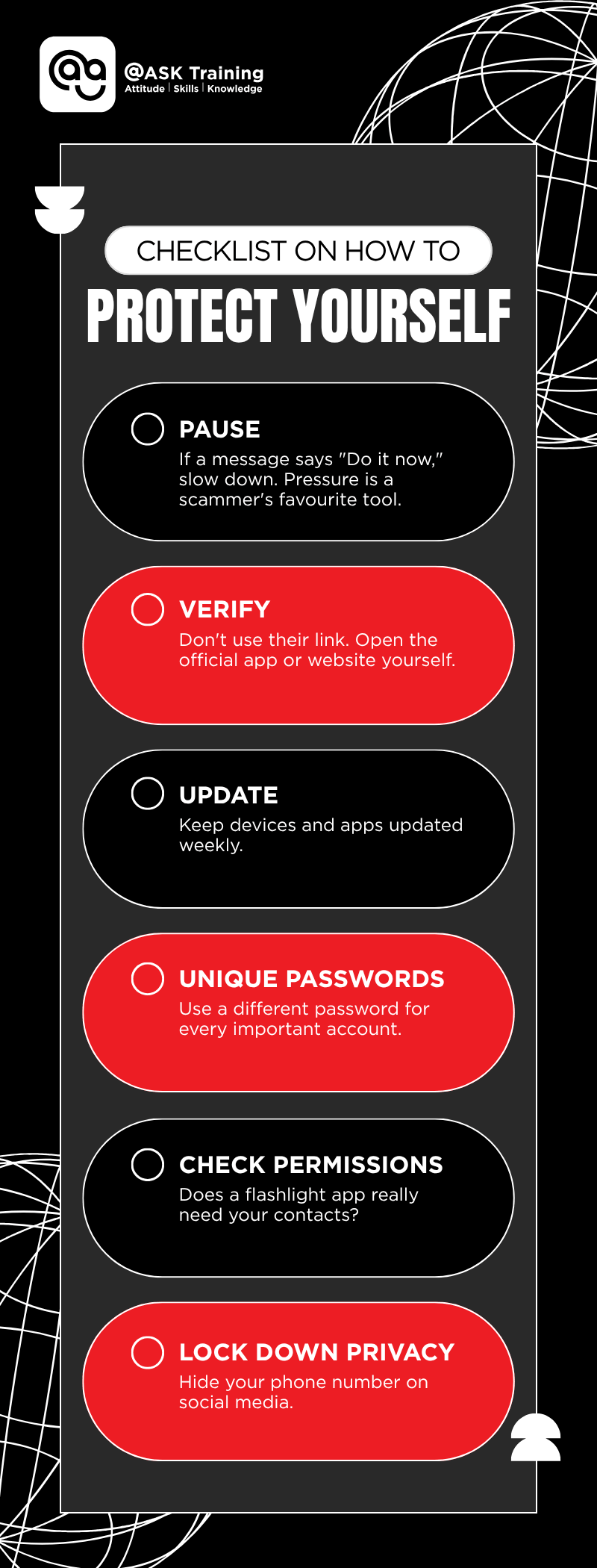 Scam prevention checklist in Singapore