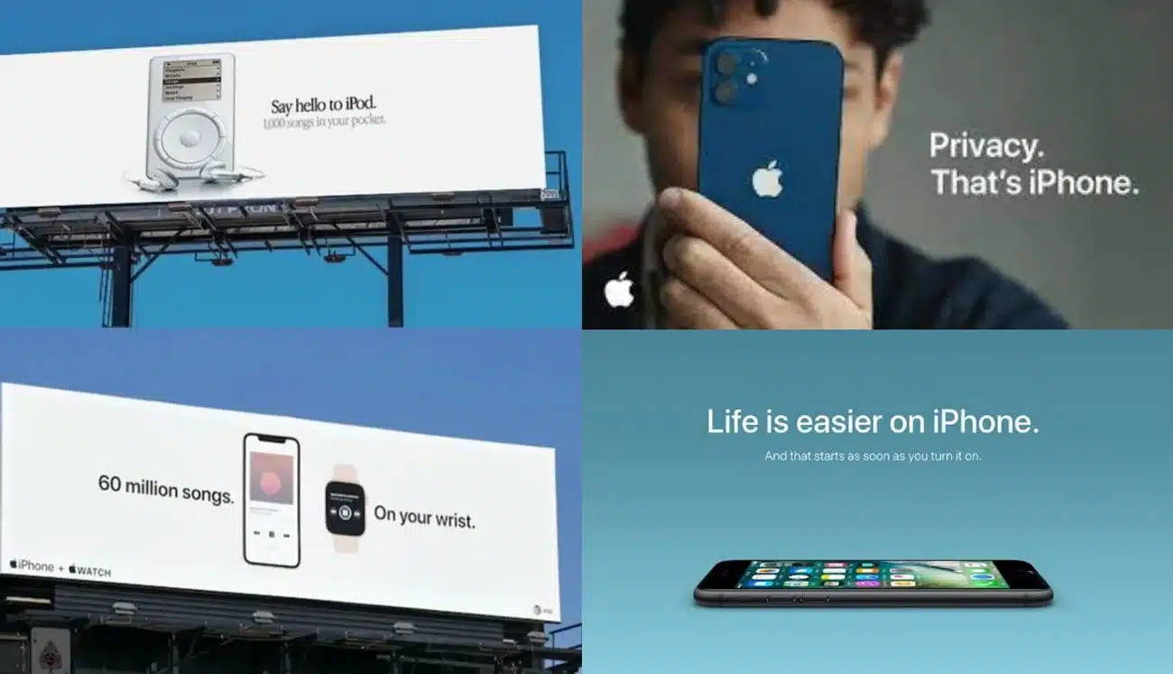Apple minimalist advertising examples