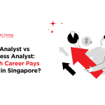 header banner of data analyst vs business analyst with human elements