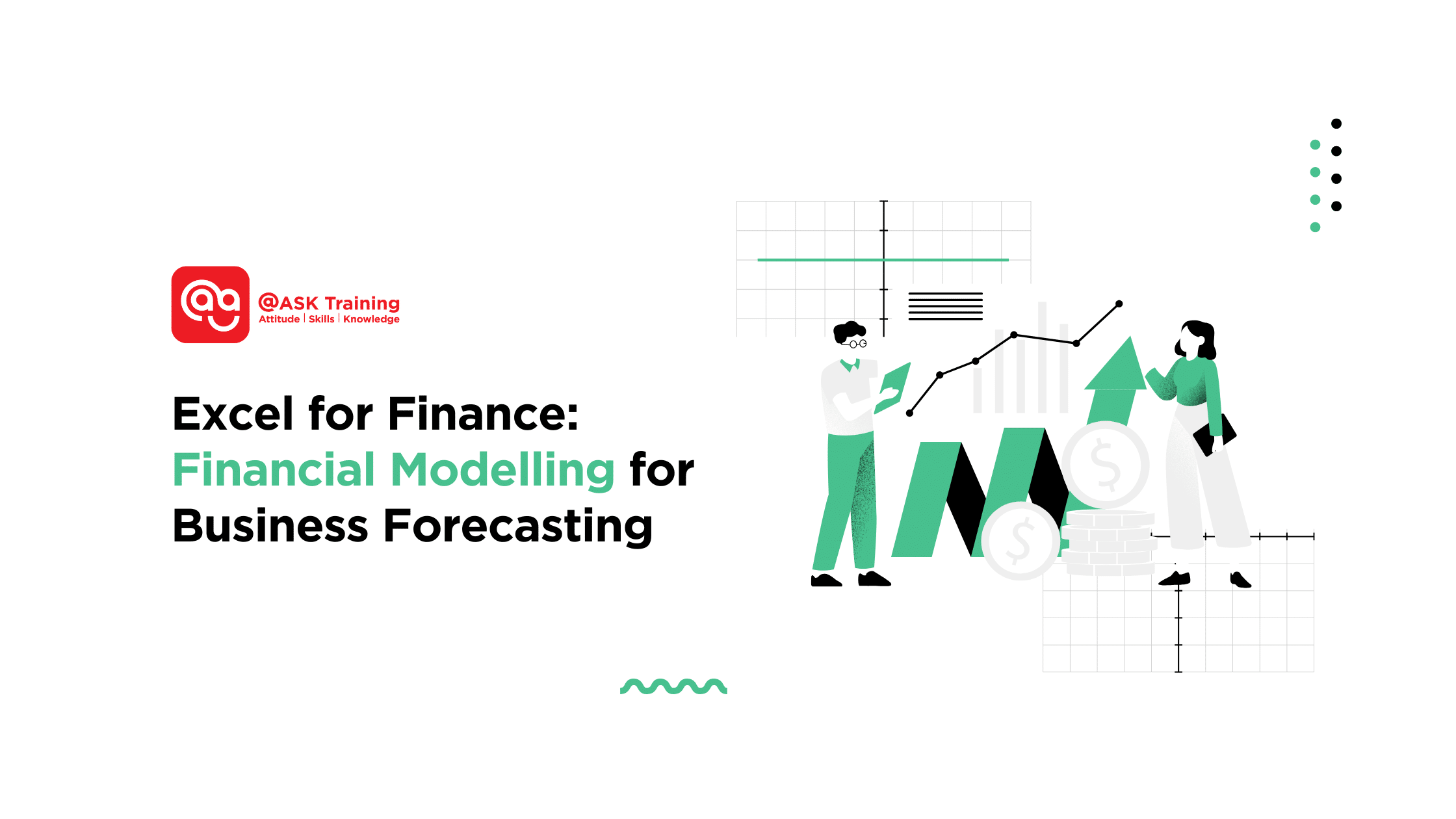 header banner of excel for finance, finance modelling for business forecasting with human elements
