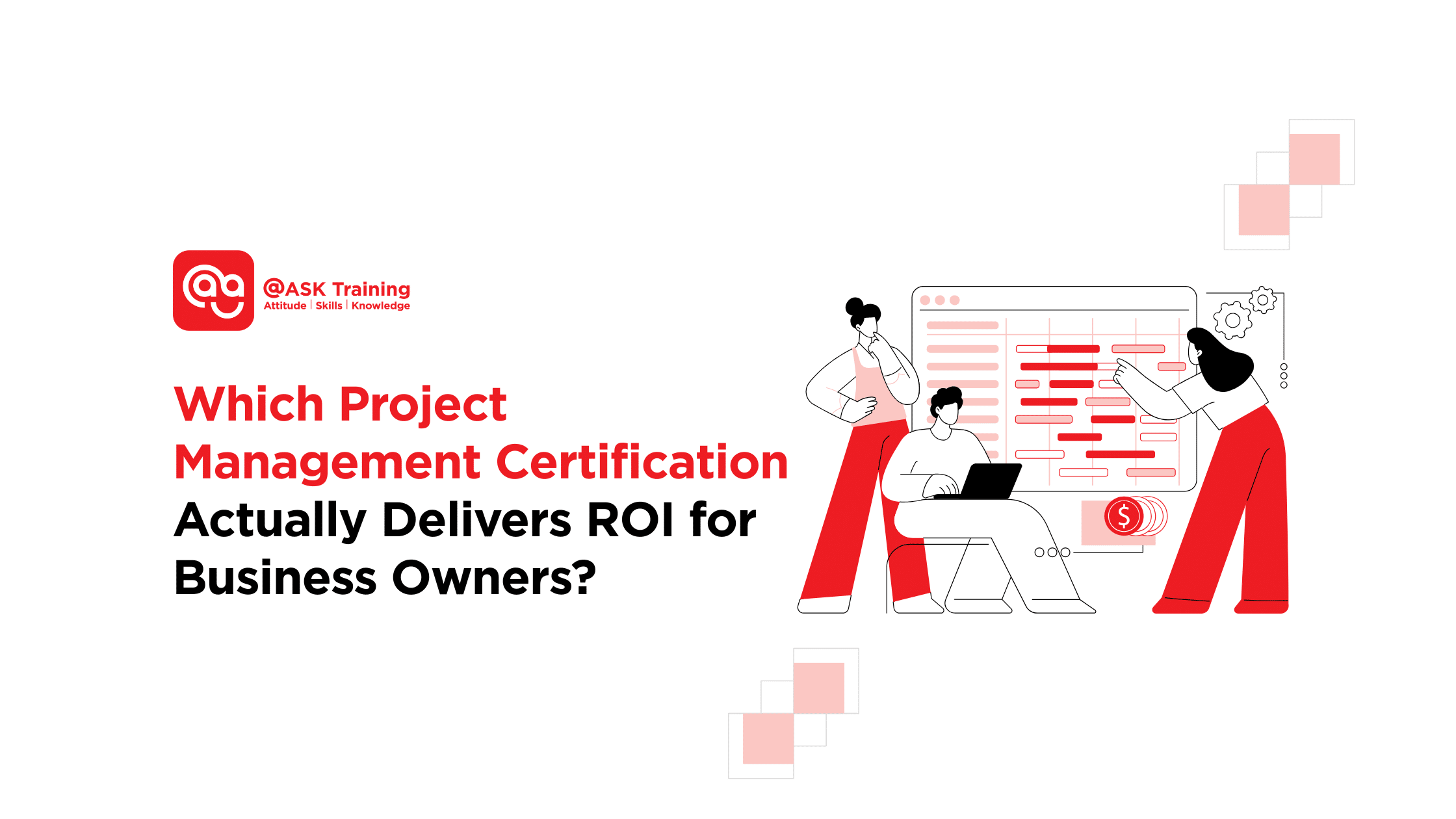Project management certification return on investment poster