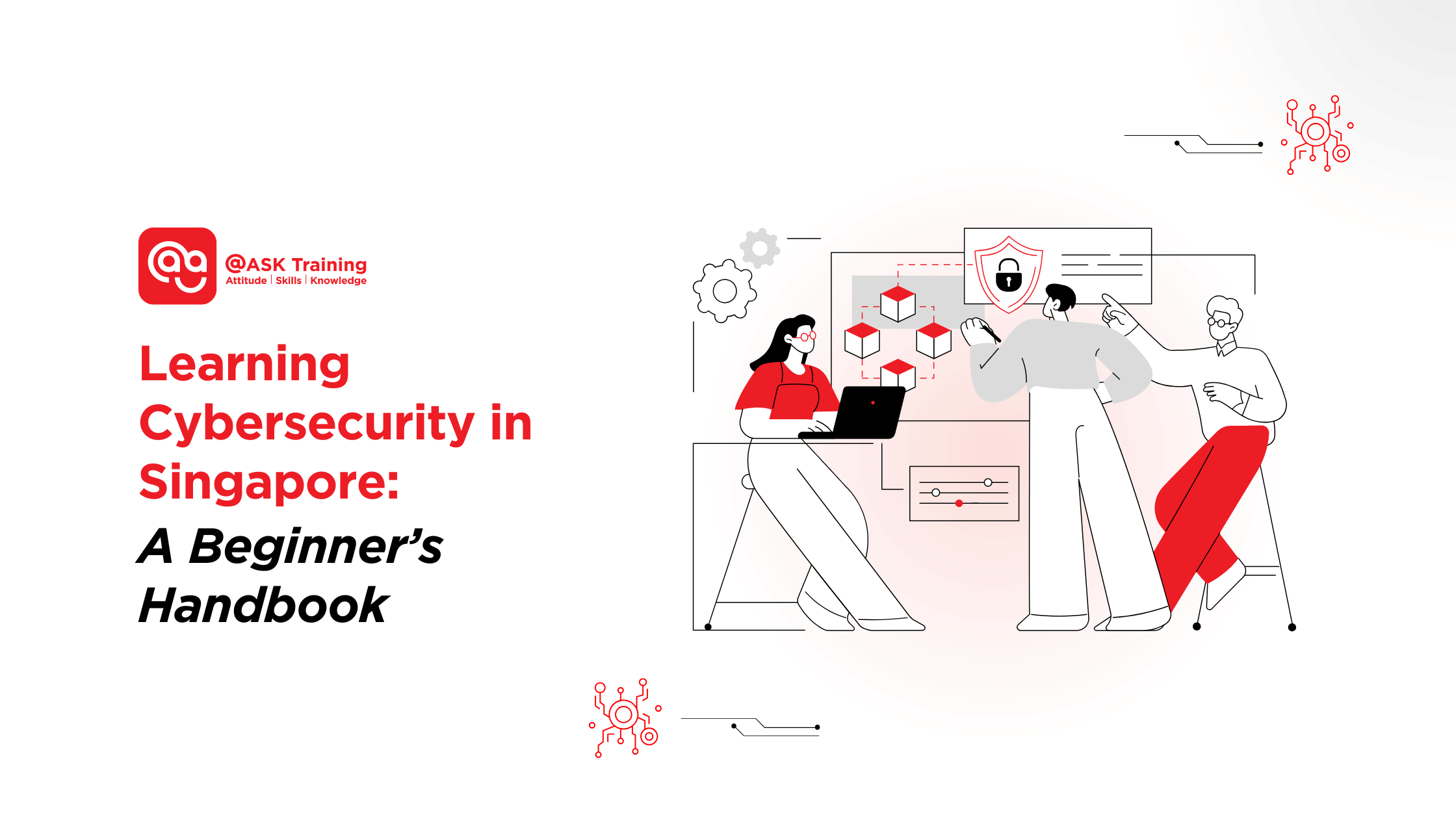 Learning cybersecurity in Singapore, ASK Training header illustration